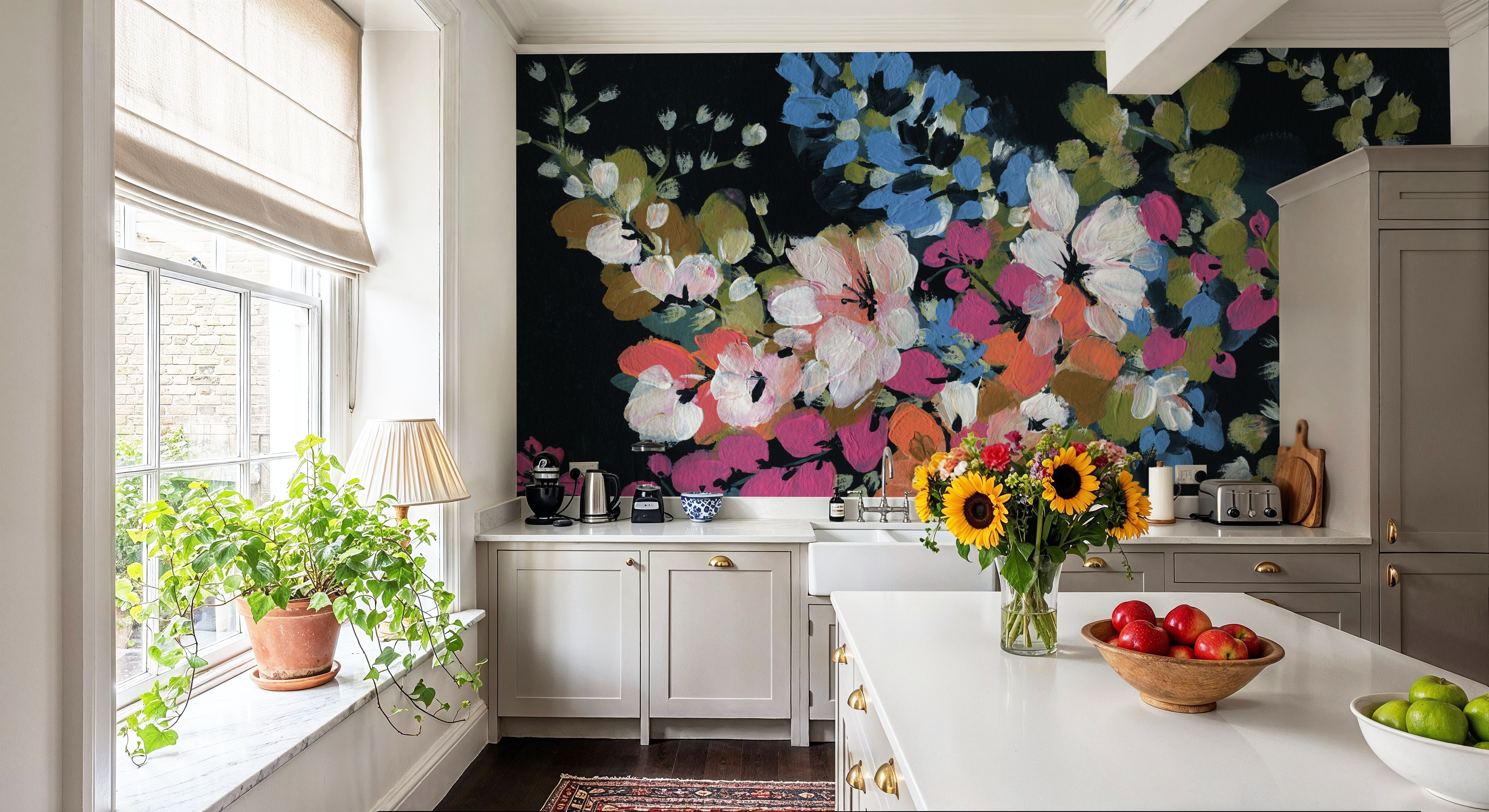 Midnight Floral, Wallpaper