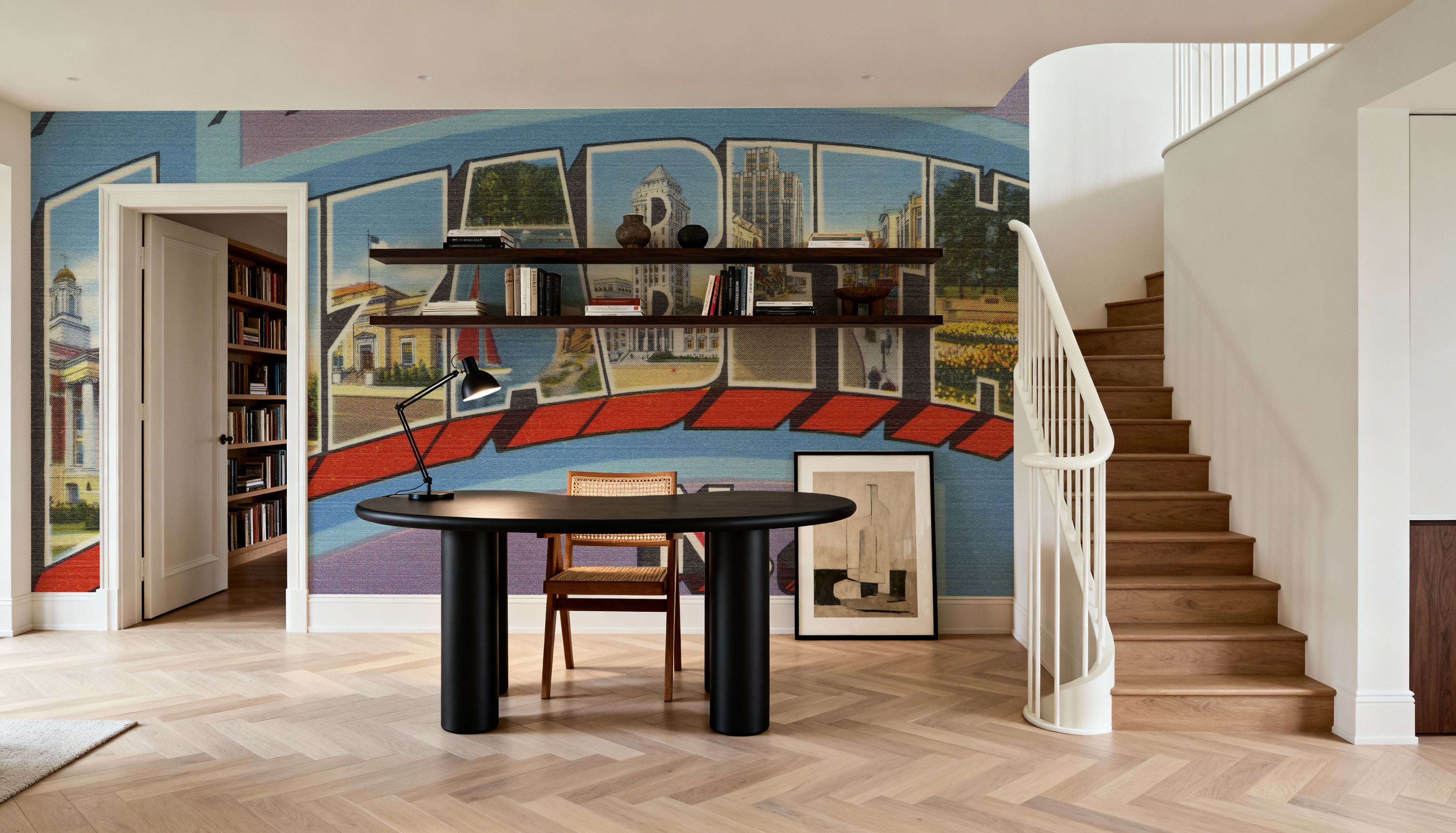 Greetings from Elizabeth - Screenprint Postcard, Wallpaper