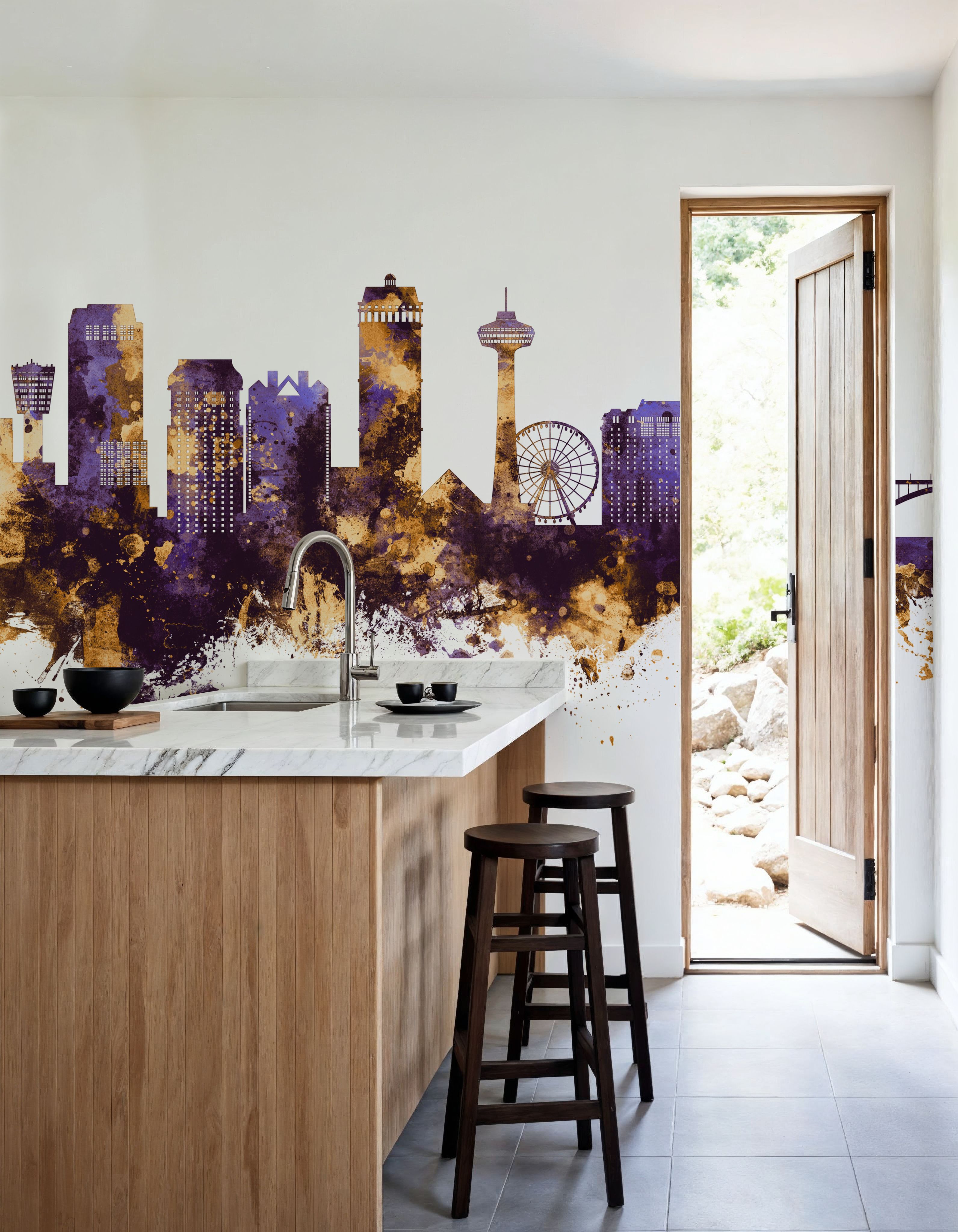 Niagara Falls Skyline Purple & Gold