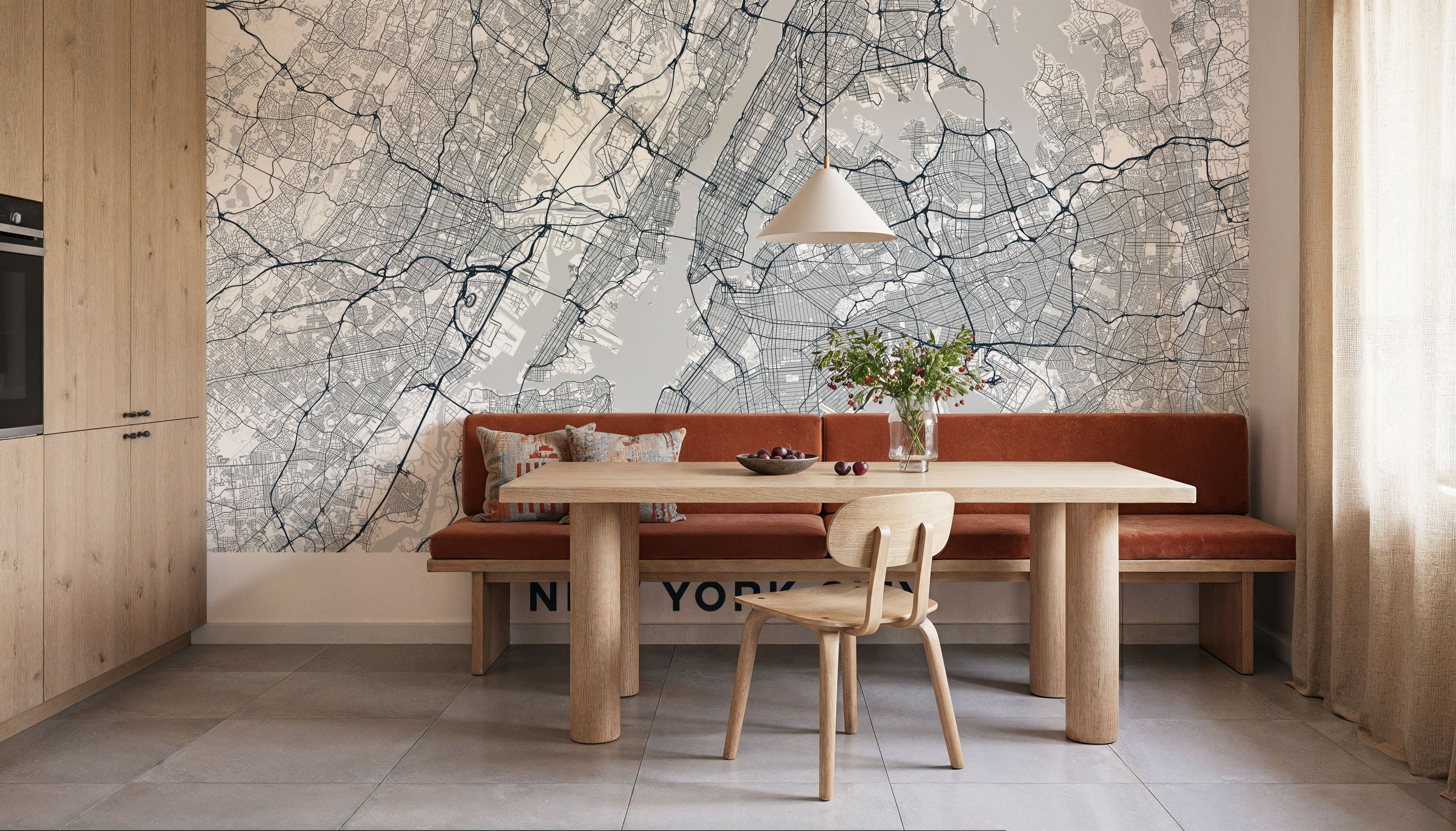 Map of New York City, Papel pintado