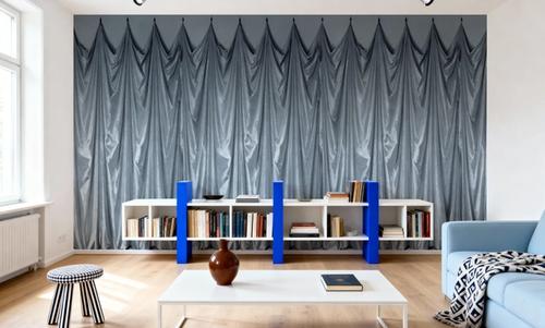 Medici Drapes, Stone Blue