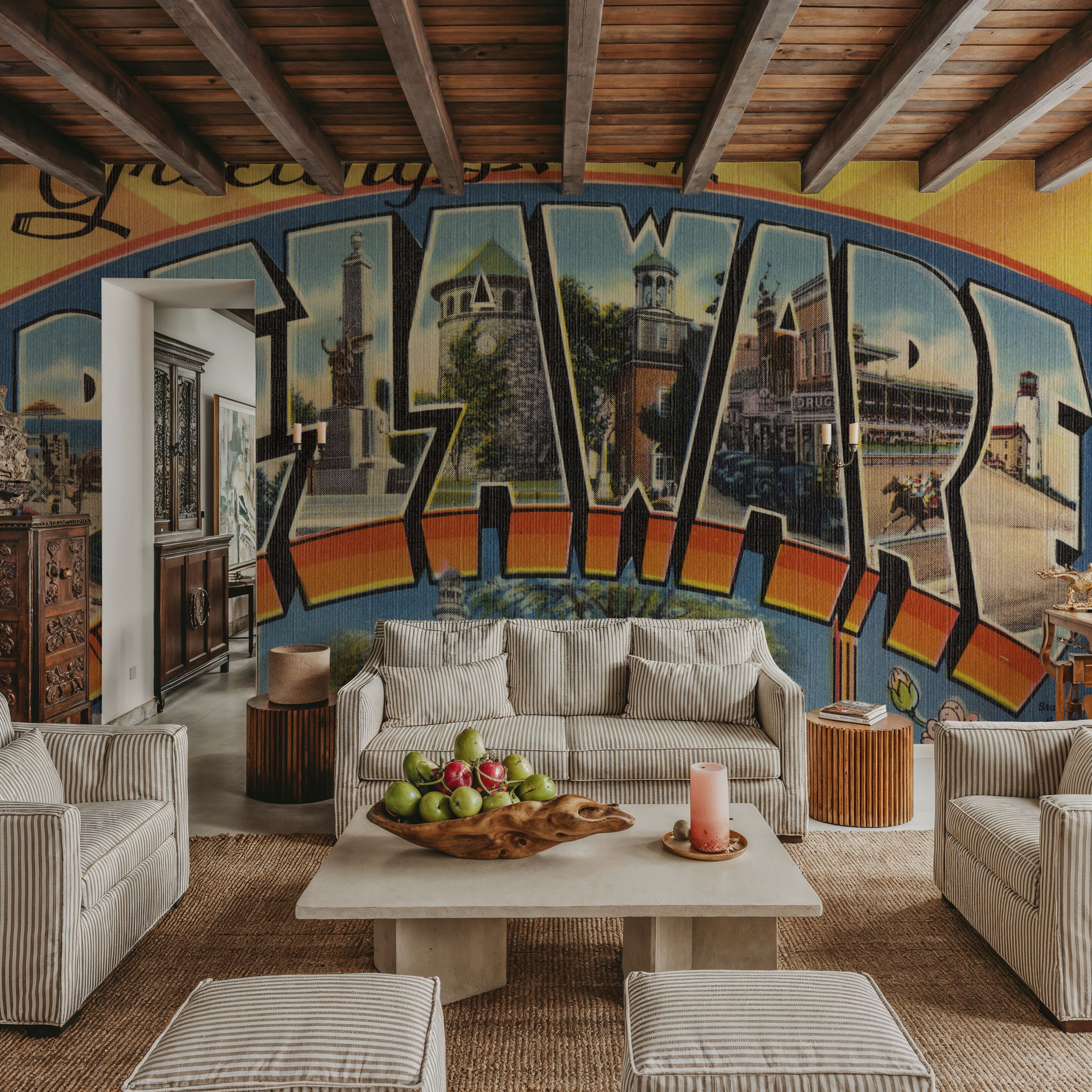 Greetings from Delaware - Screenprint Postcard