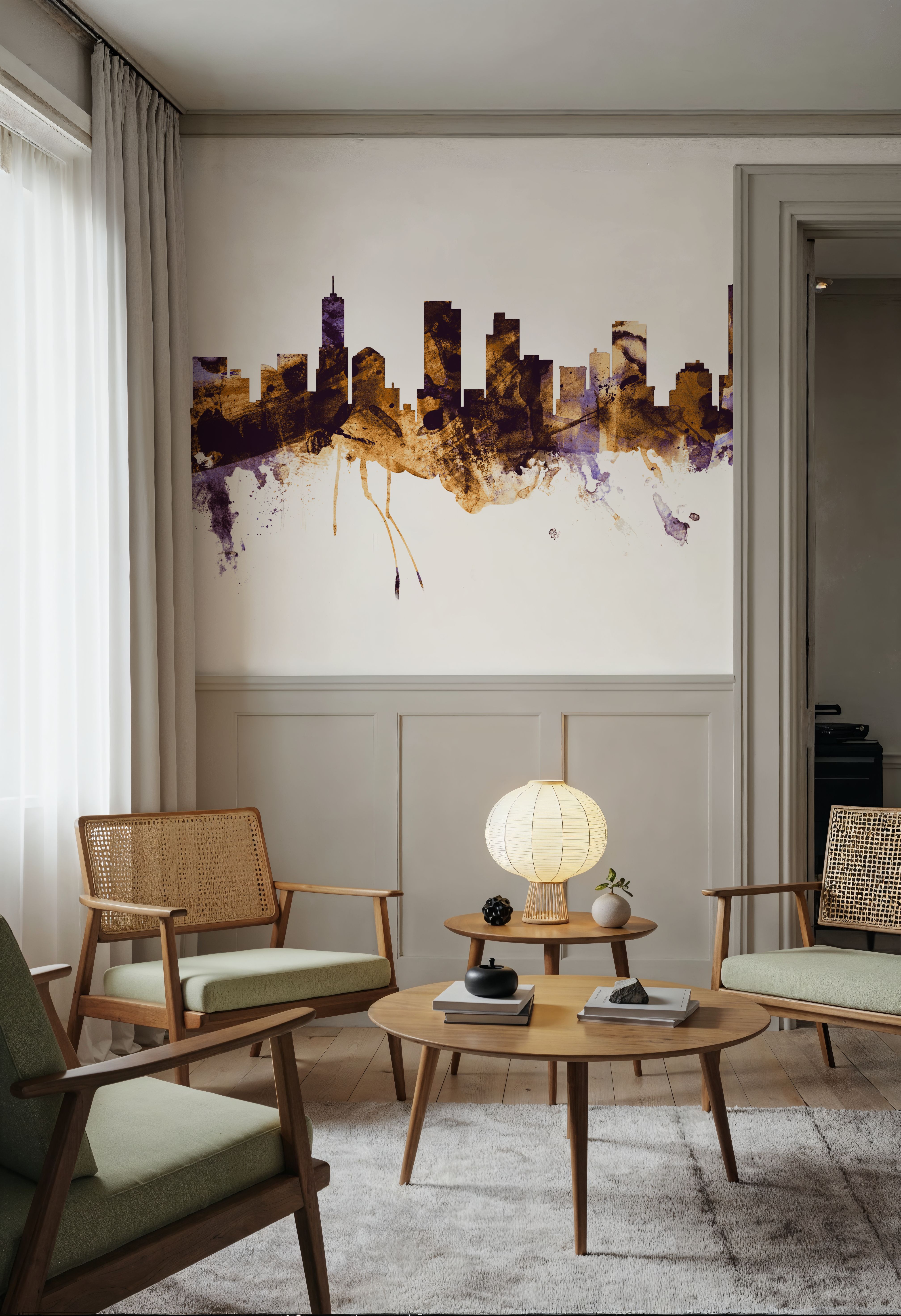 Denver Skyline Purple & Gold