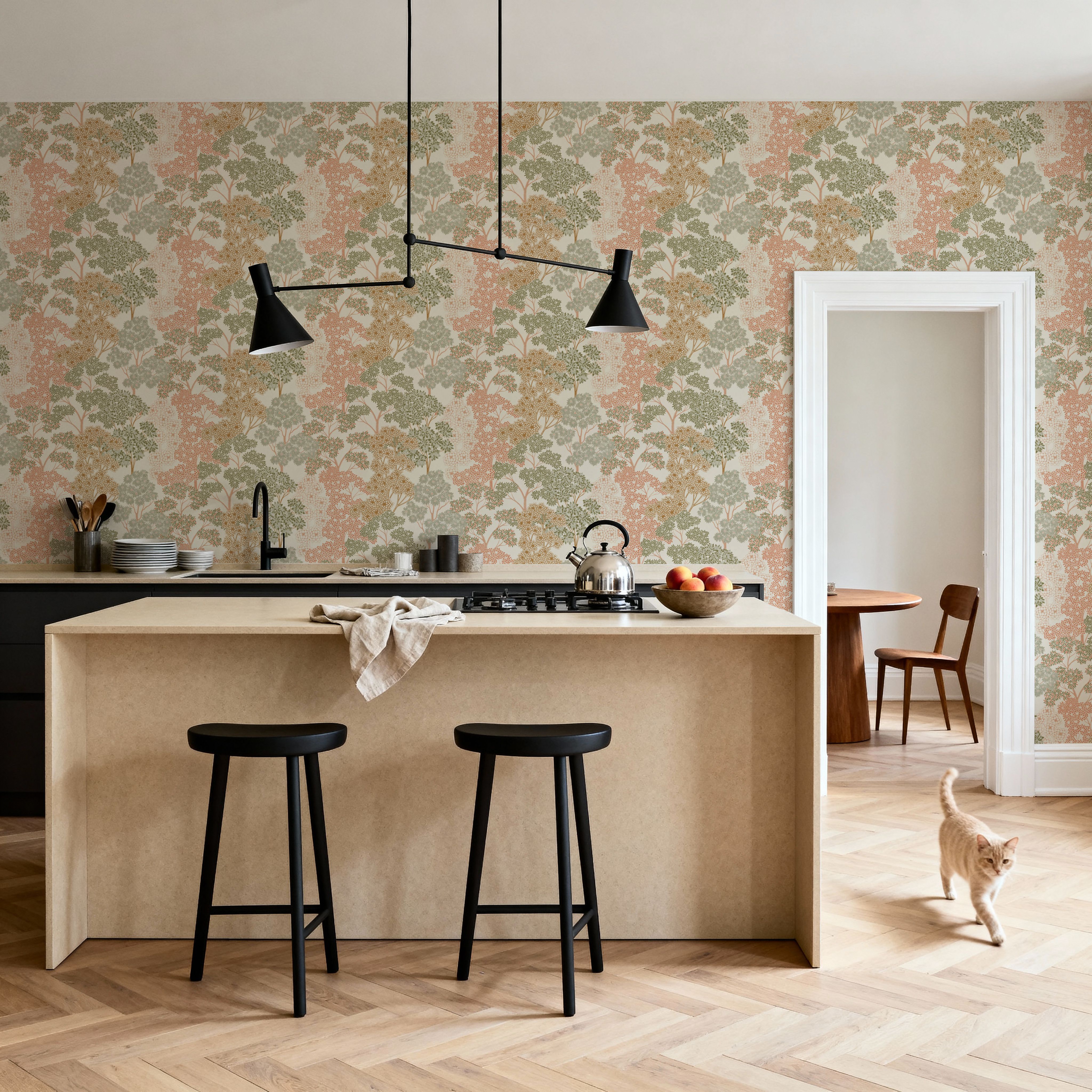 Overleaf Woodland Pattern, Green