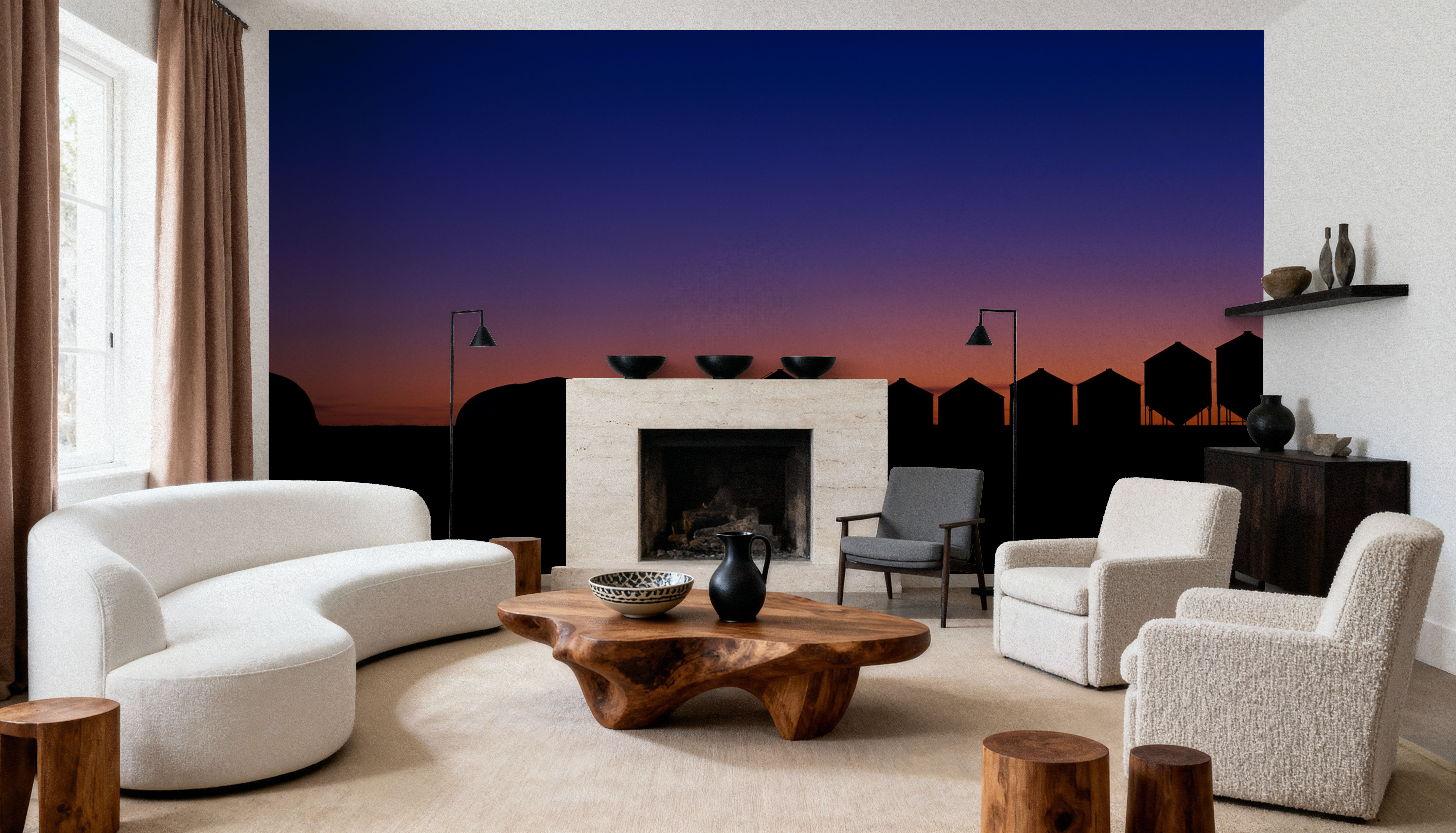 Farm Silhouettes, Wallpaper