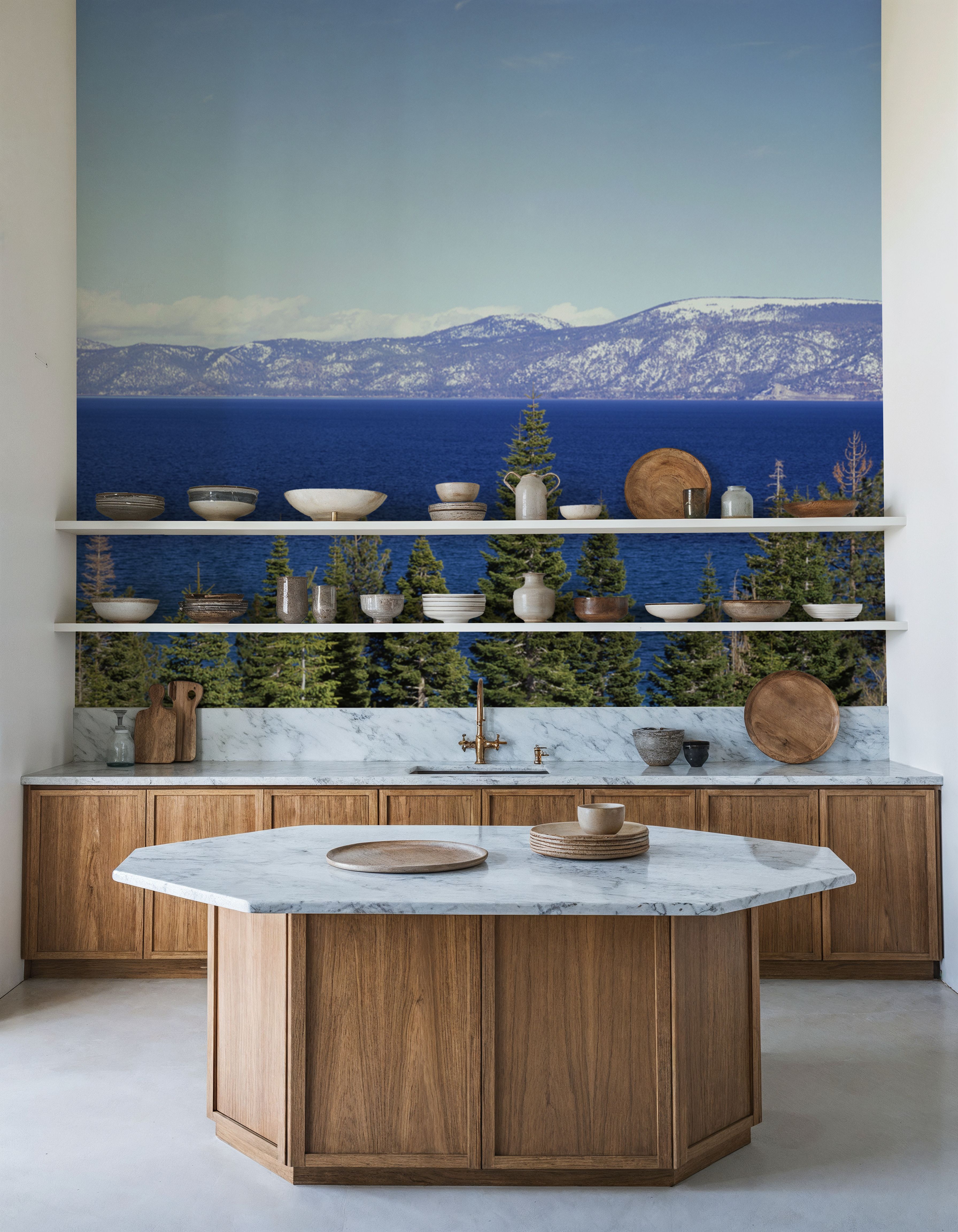 Mountain Lake Reflection Blue