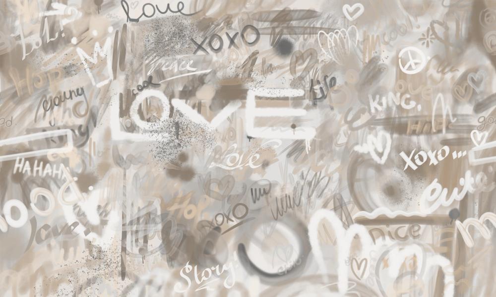 Graffiti Love, Beige