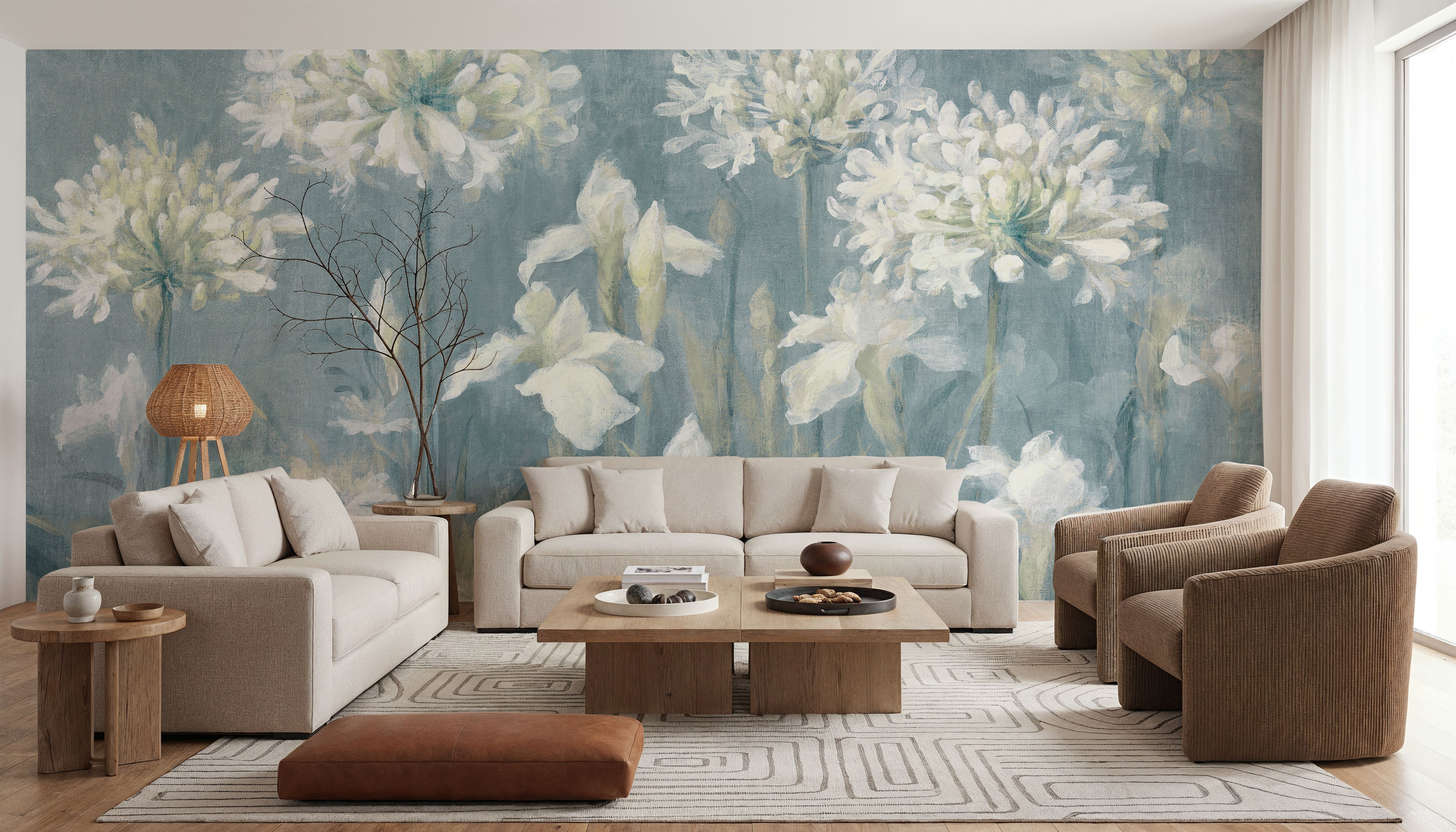 Spring Blossoms II Slate Blue