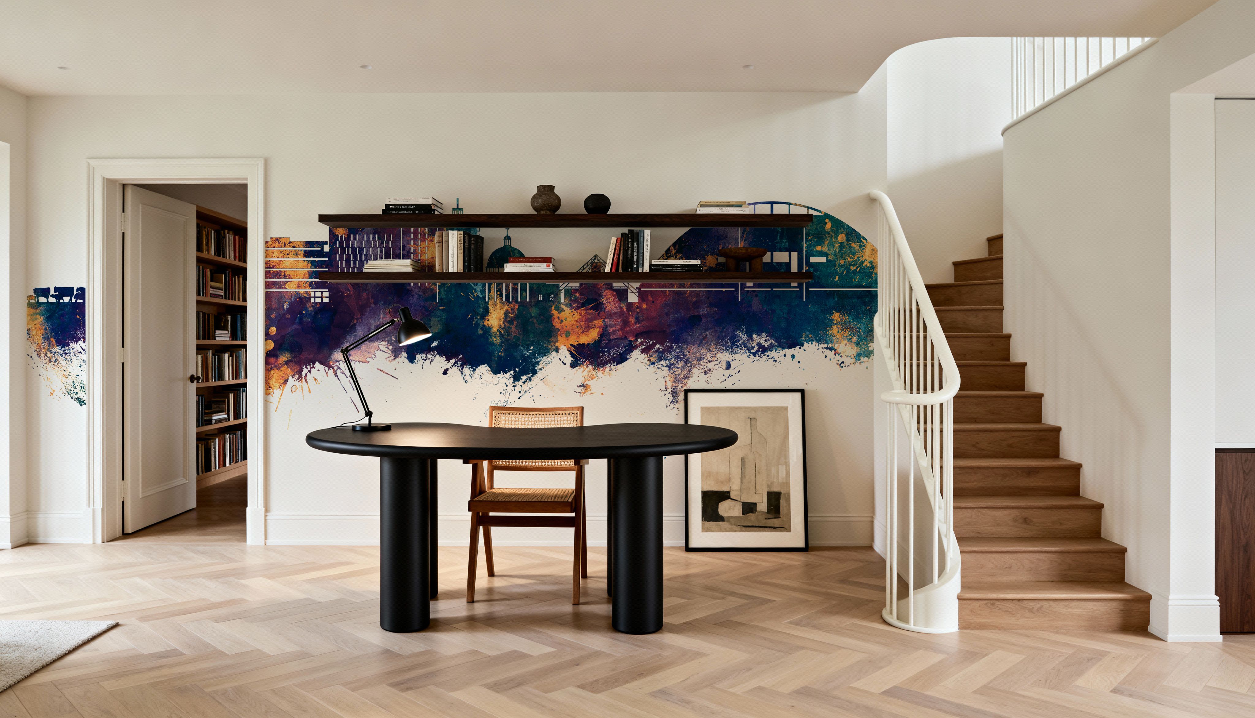 Milton Keynes England Skyline Blue & Bronze