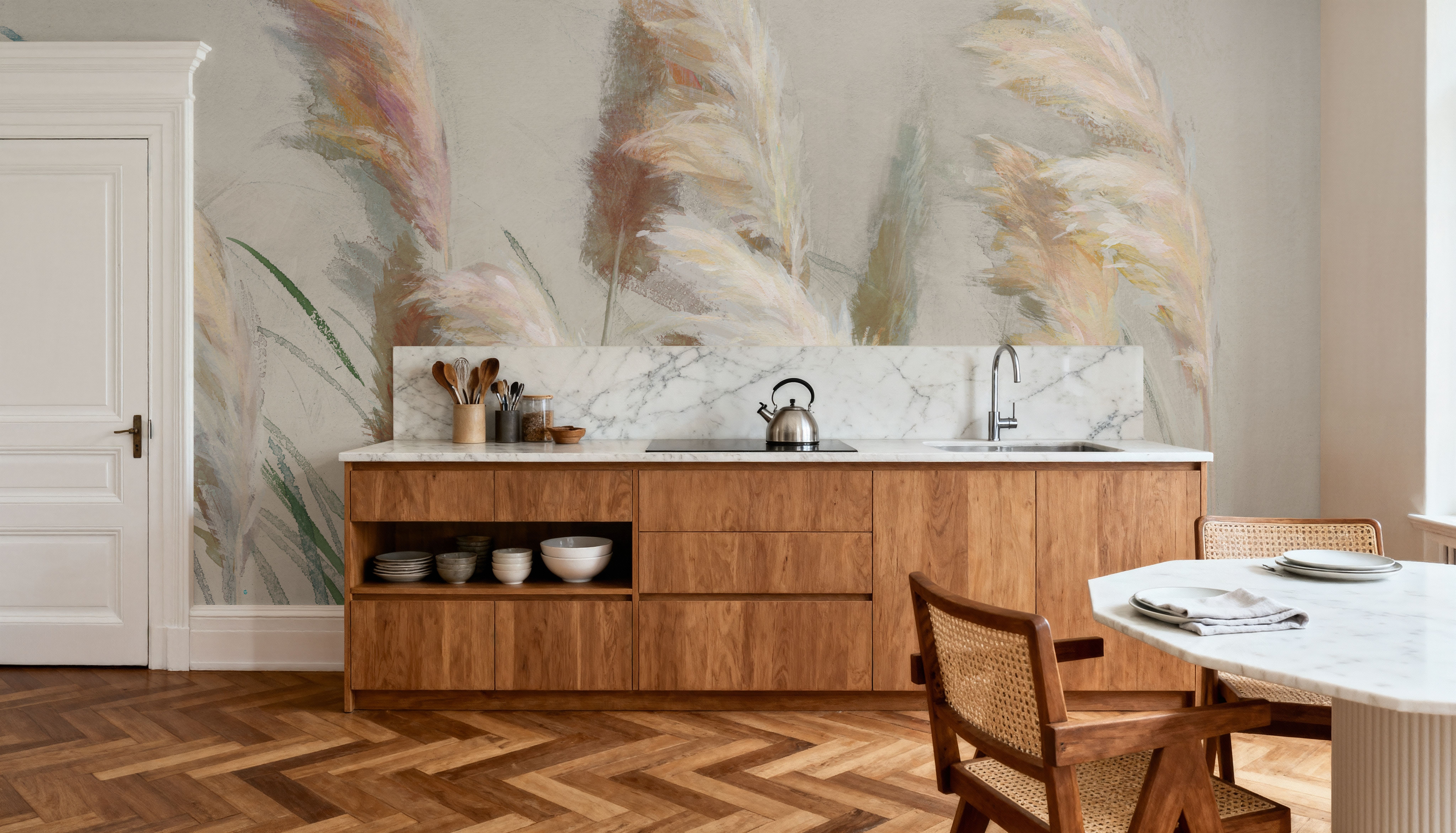 Neutral Pampas Grasses