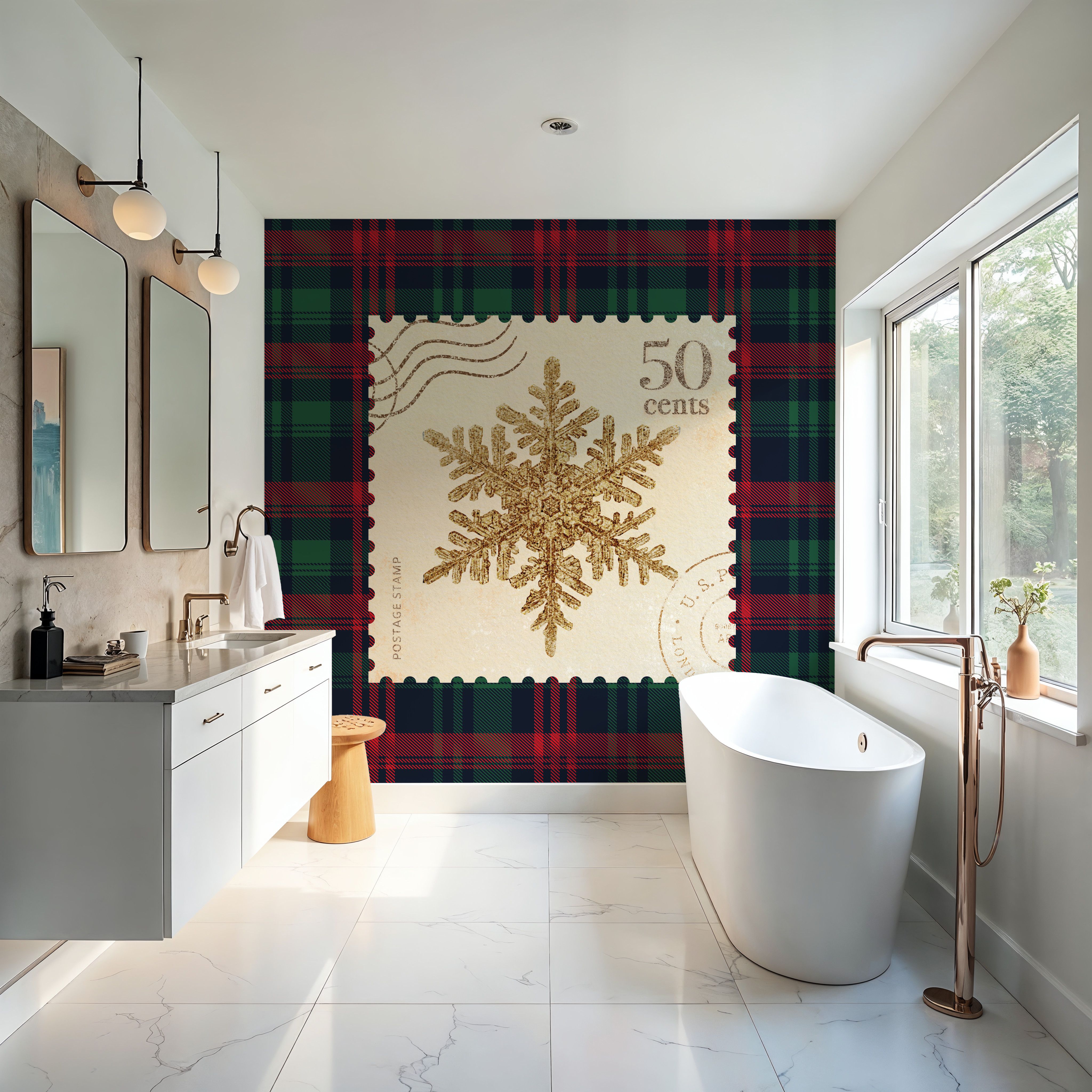 Plaid Christmas Stamp II