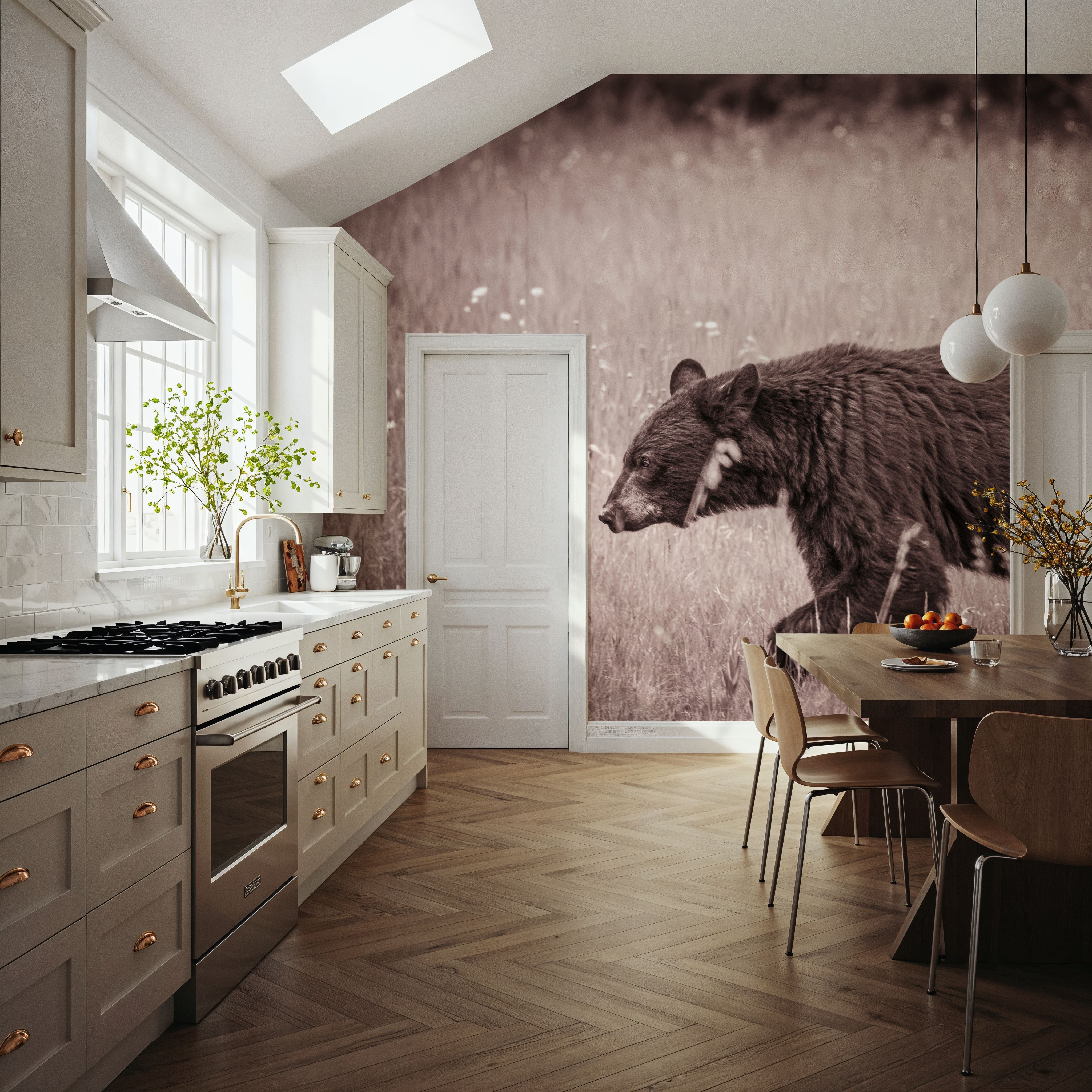 Black Bear in British Columbia Sepia Tones