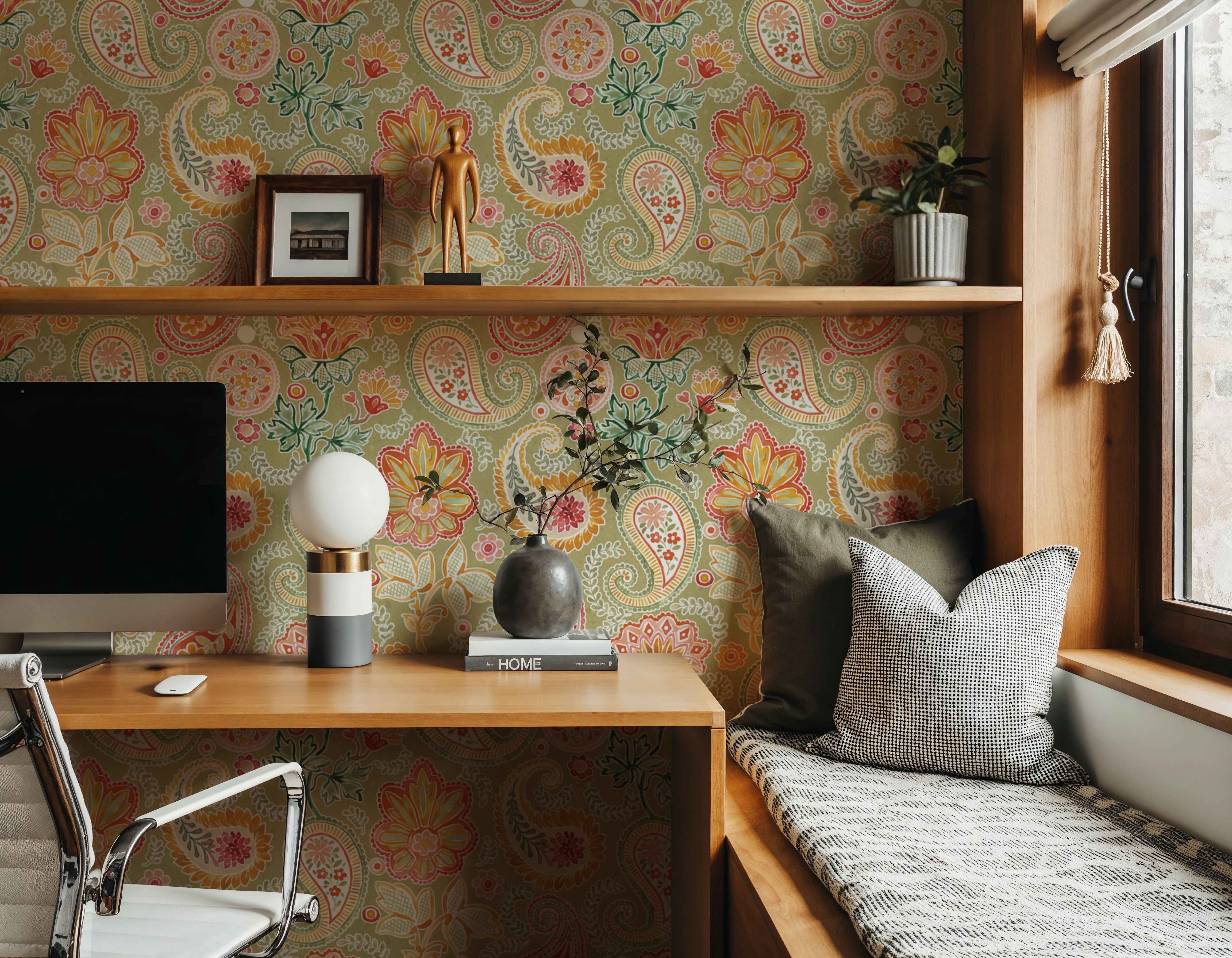 Harvest Paisley Mini Swamp Green