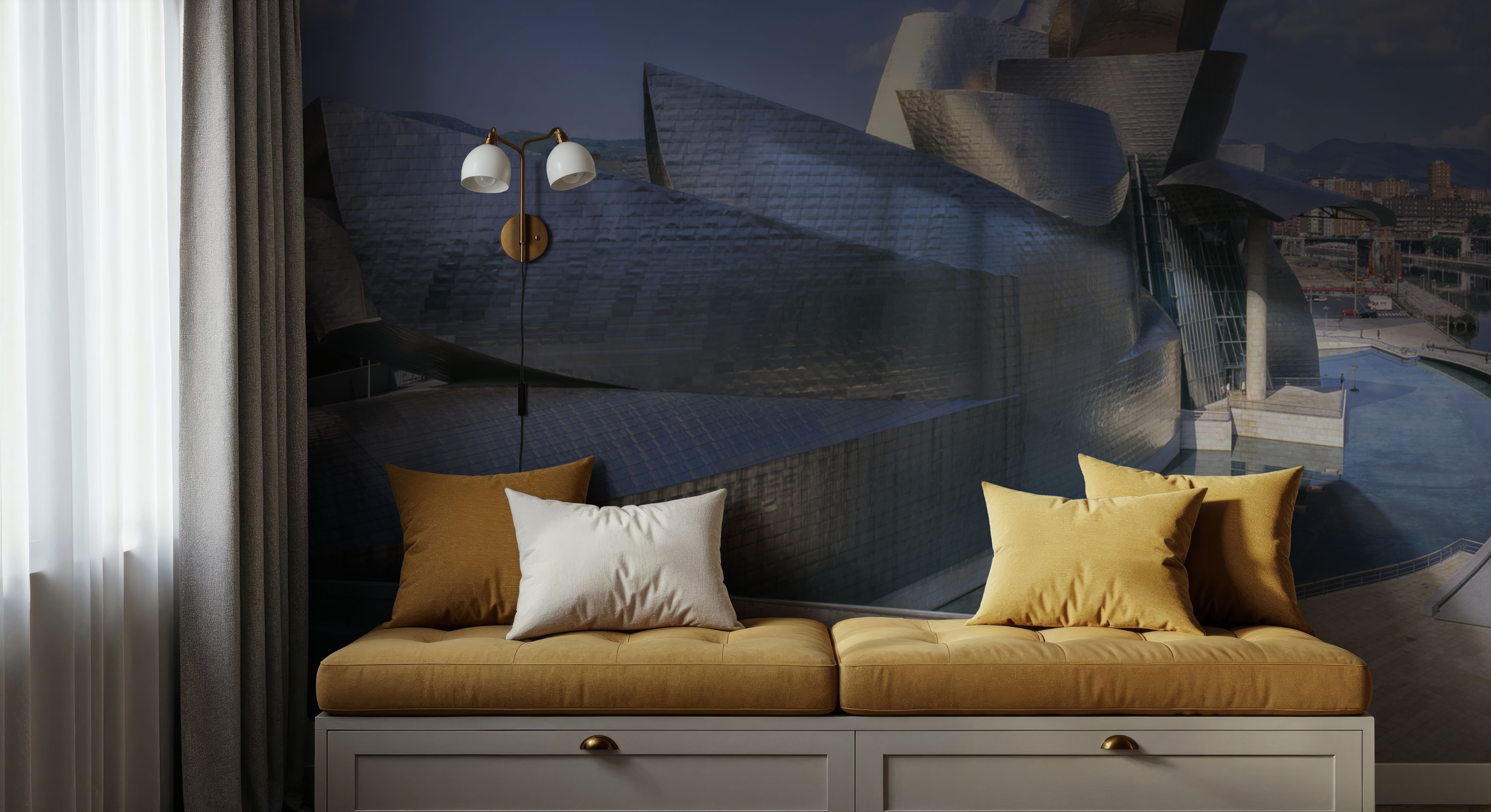 Metallic Riverside Curve, Wallpaper