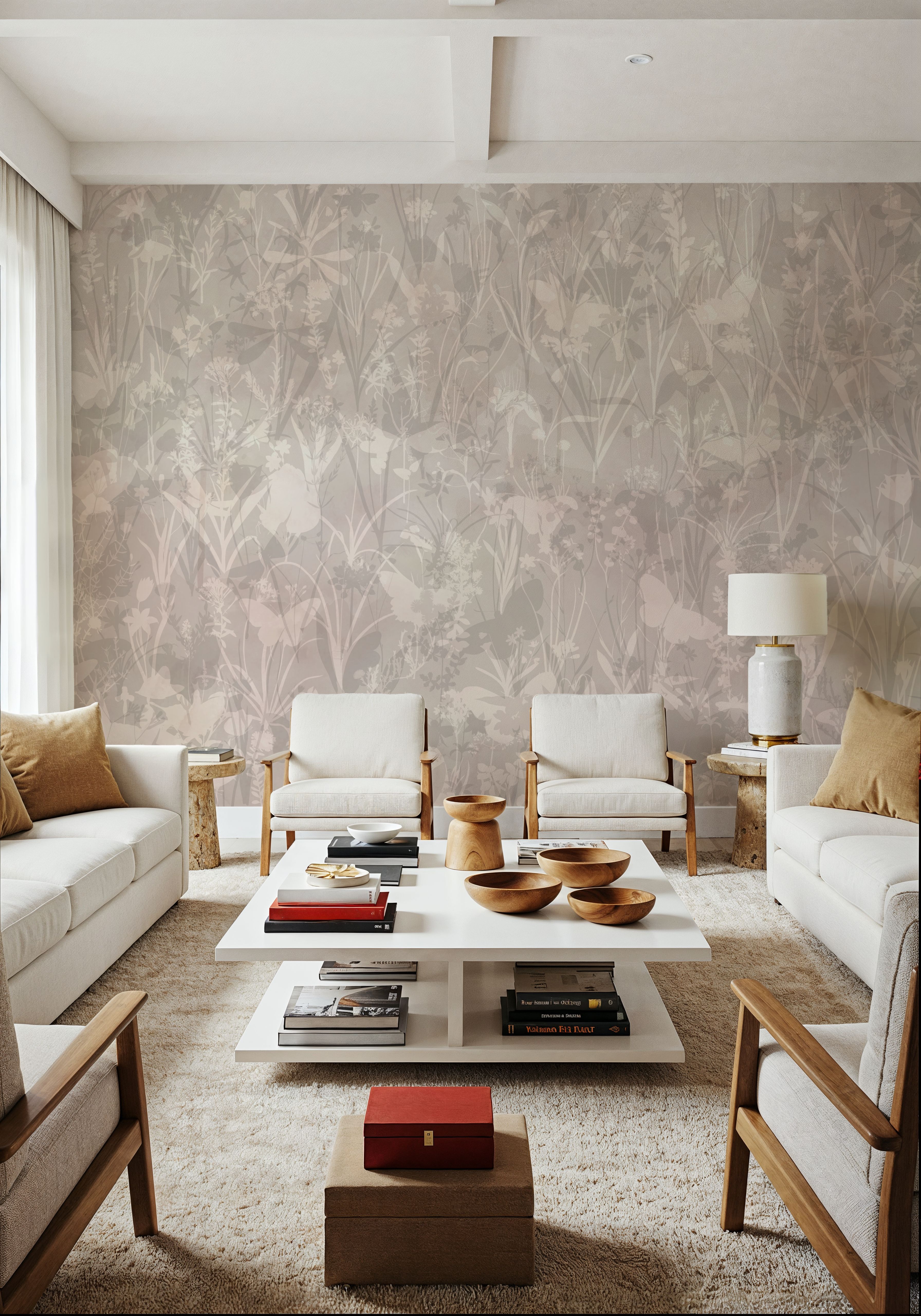 Herbals and Butterflies Double Silhouette