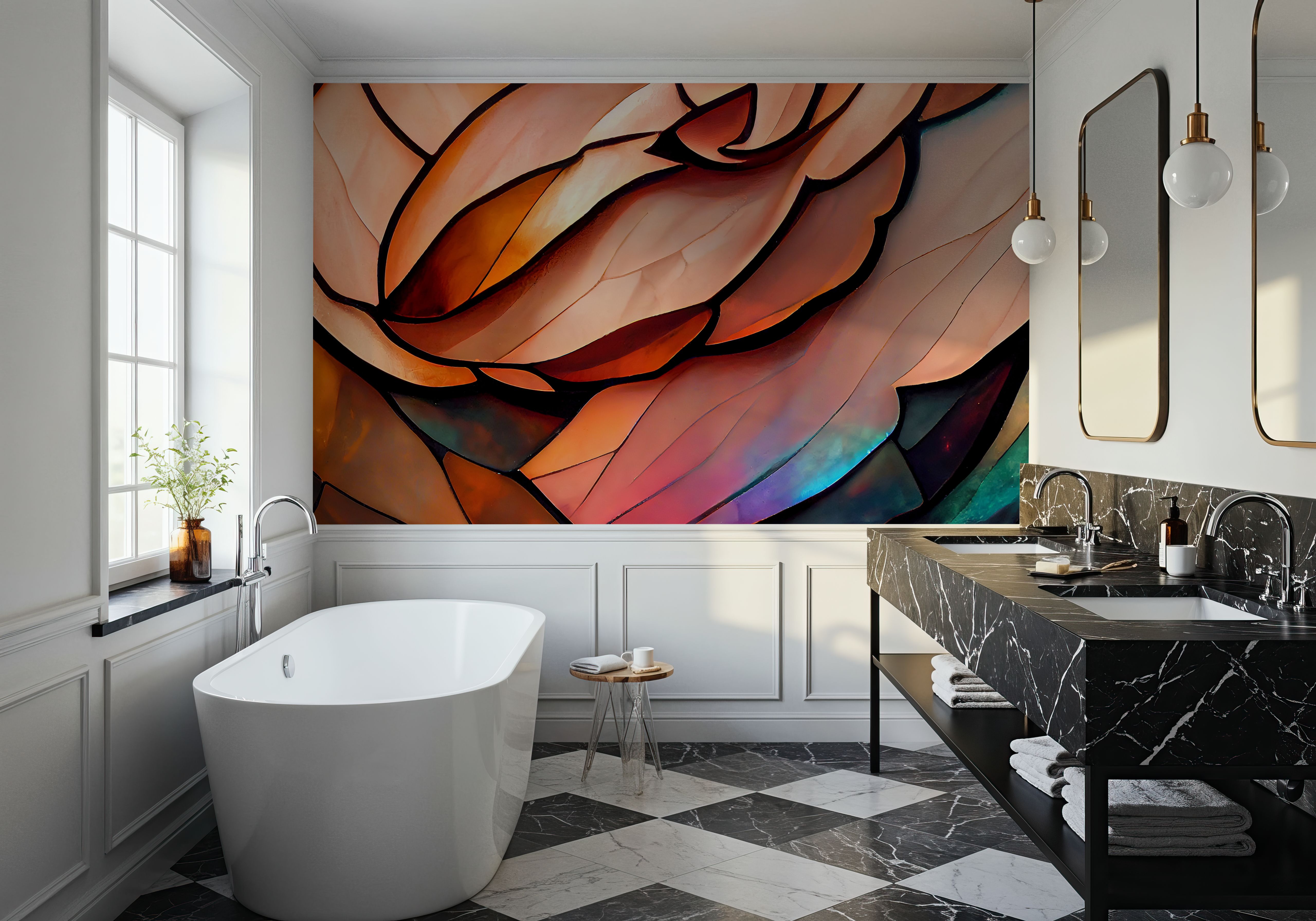 Peach Organic Fields, Wallpaper