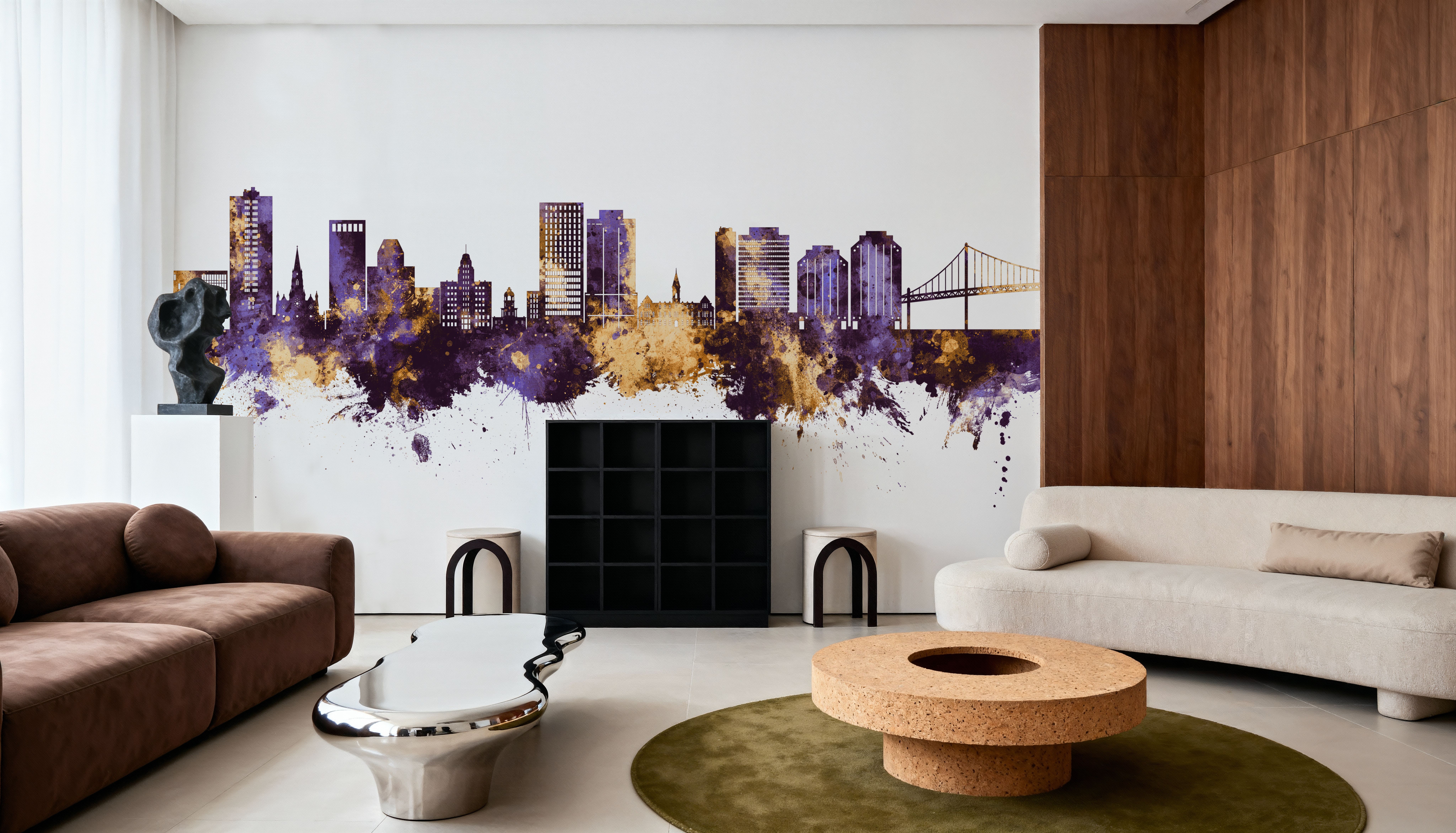 Halifax Canada Skyline Purple & Gold