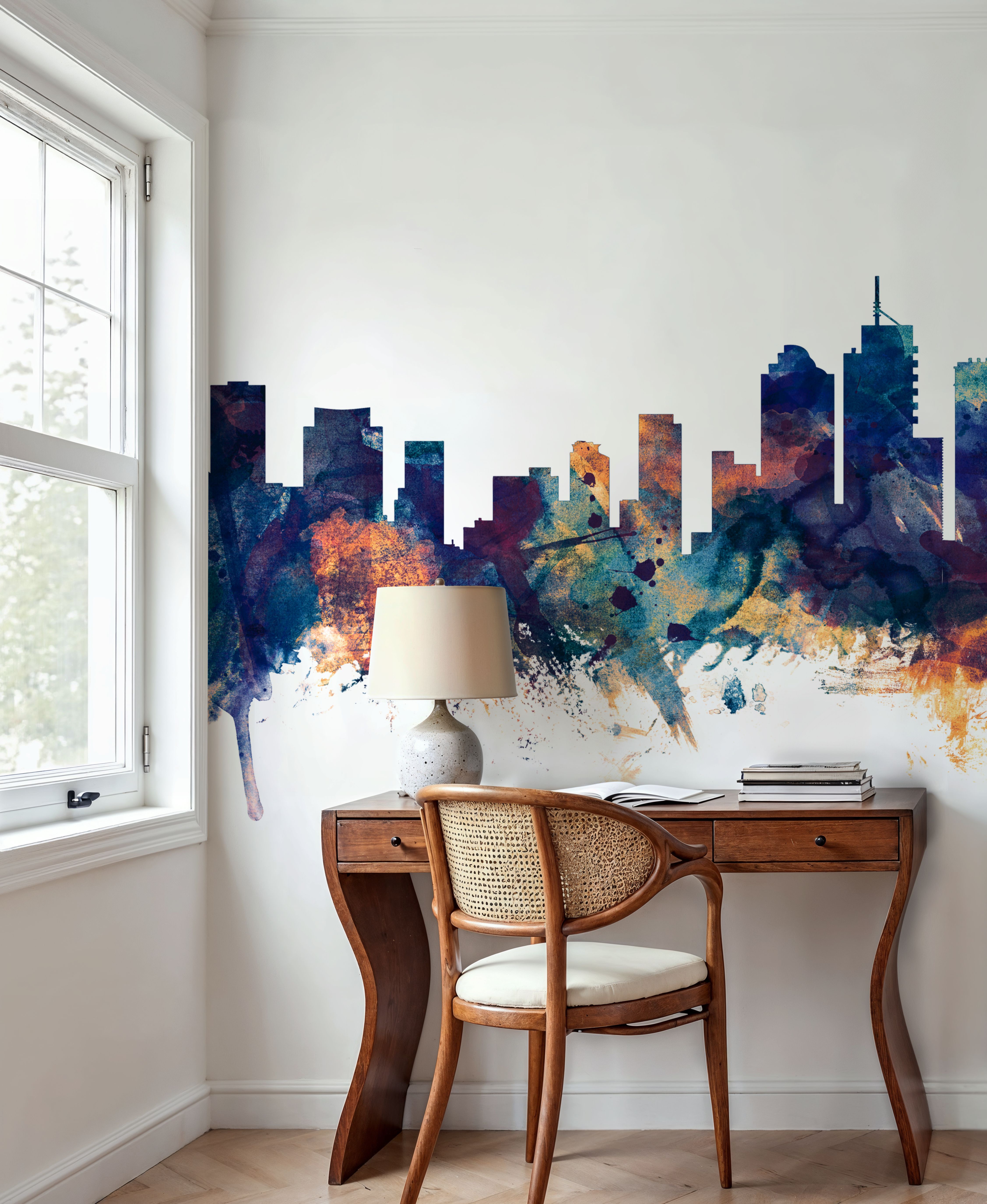 Brisbane Australia Skyline Blue & Bronze