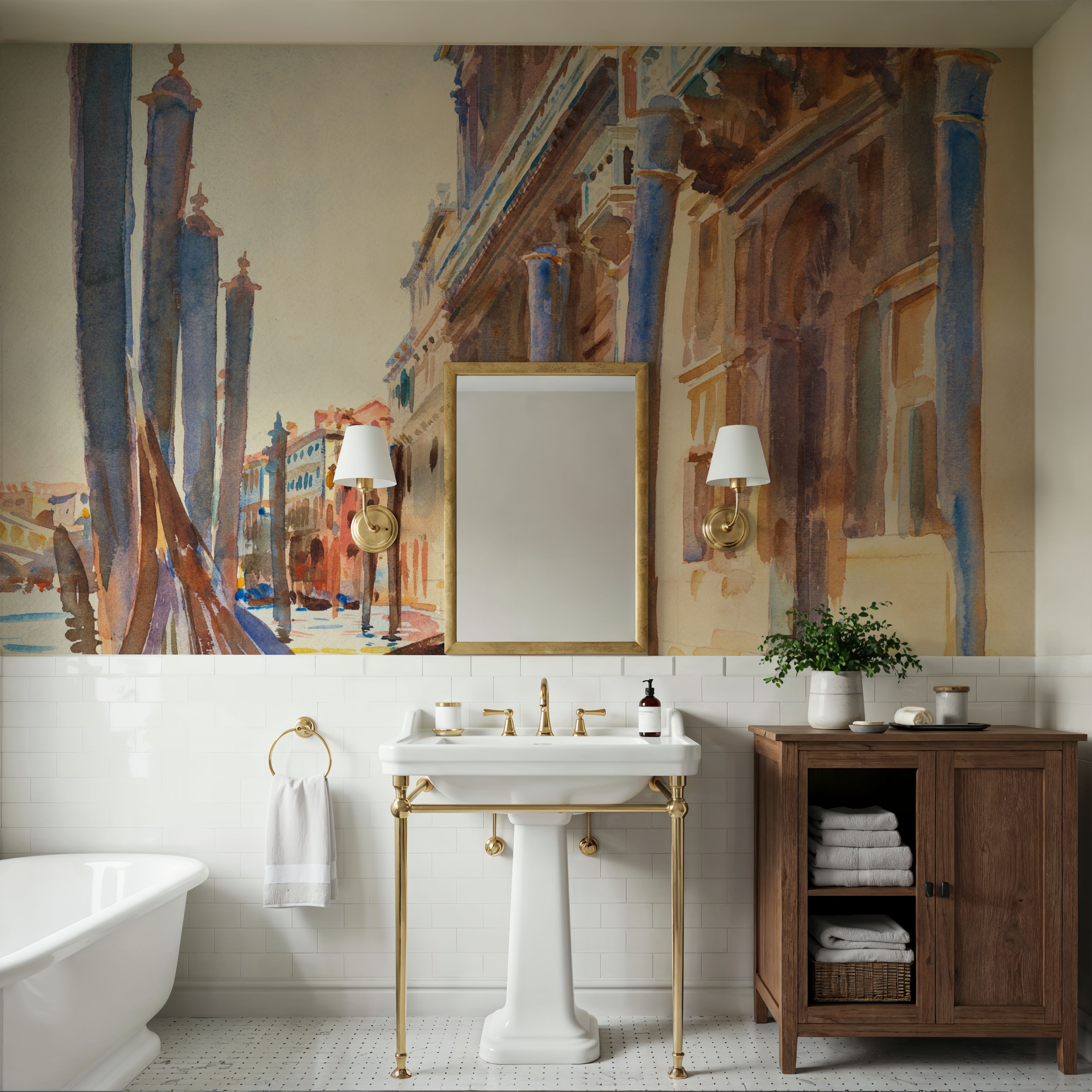 Gondola Moorings on the Grand Canal 