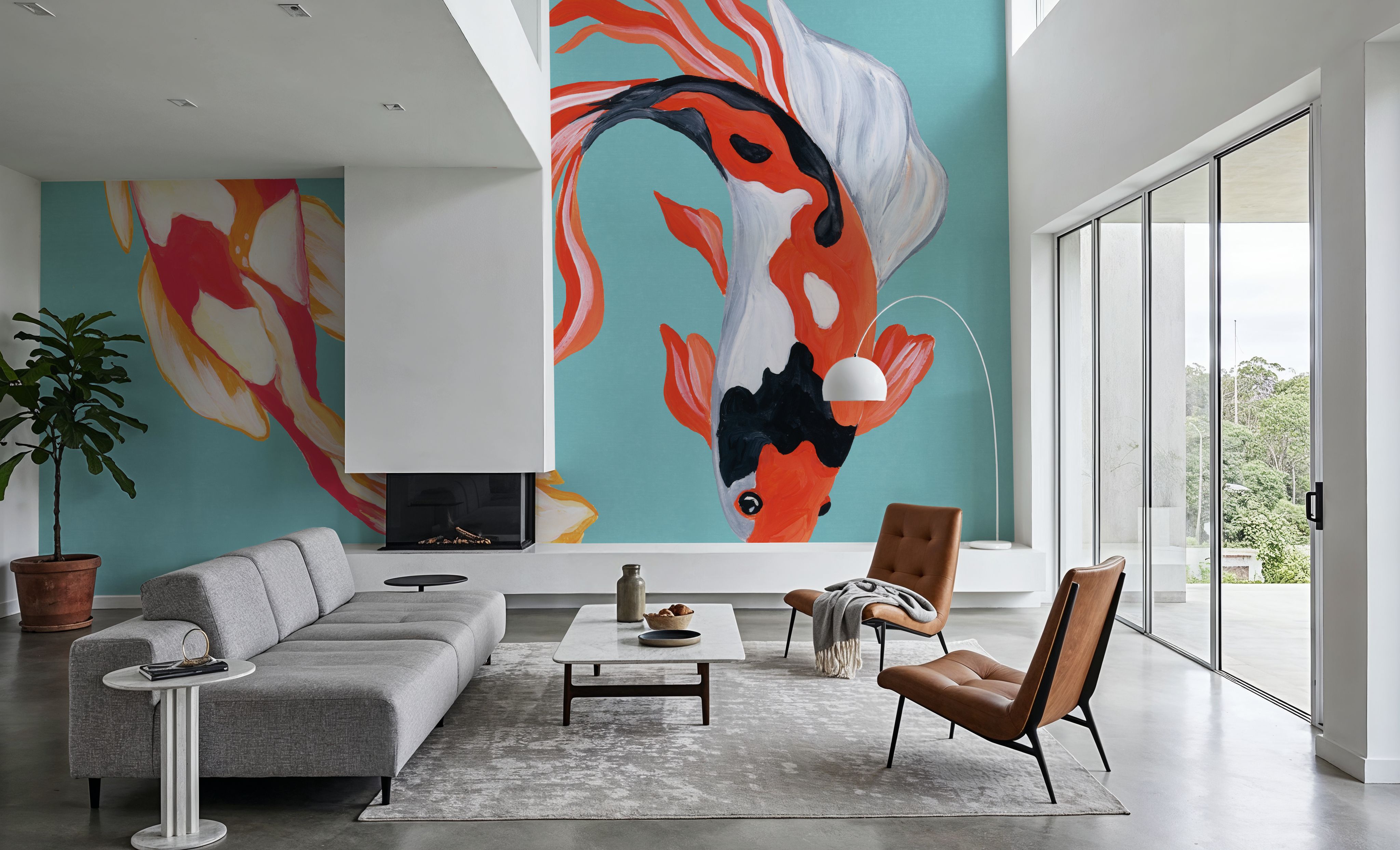 Colorful Koi V, Wallpaper