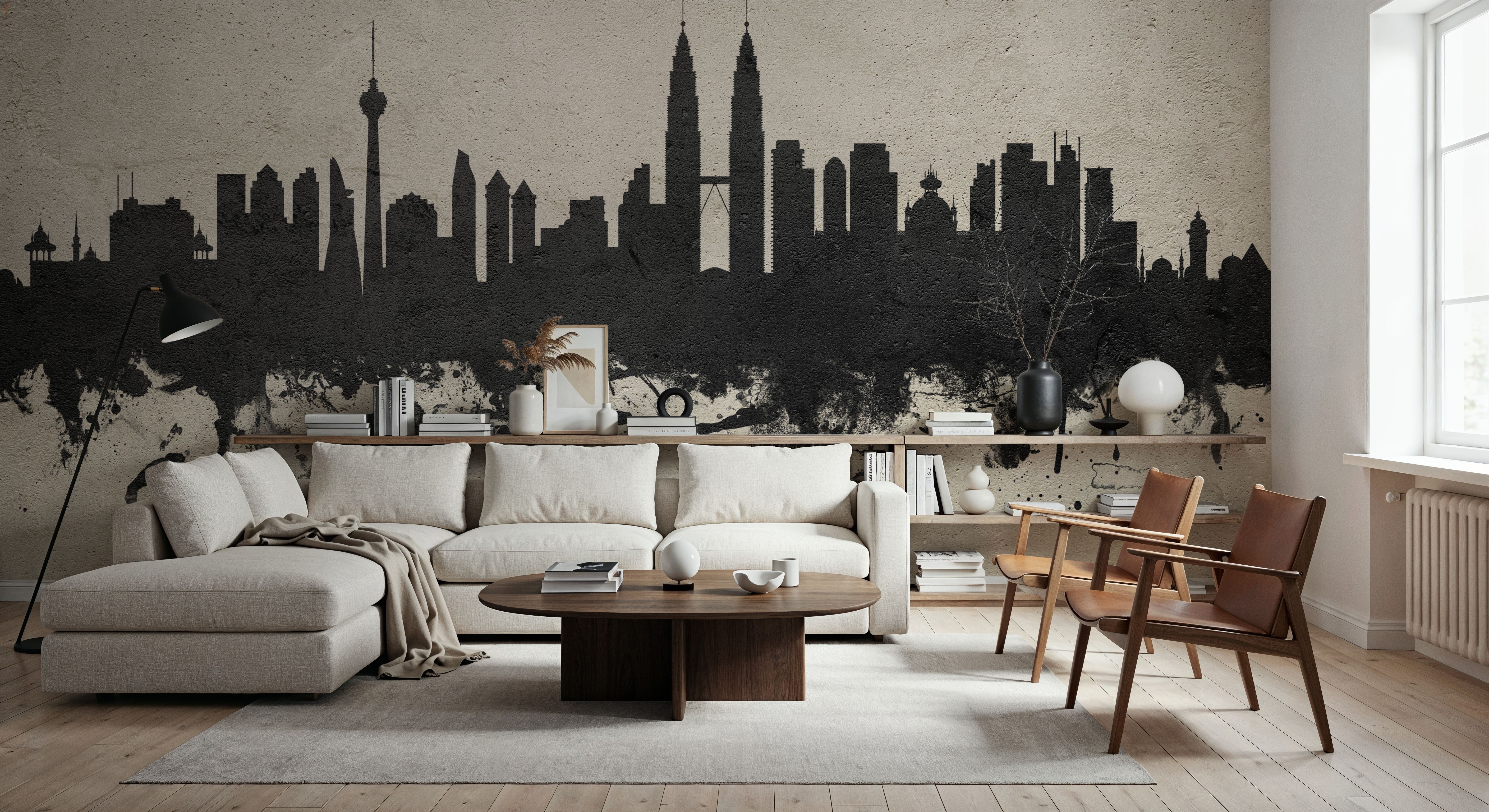 Kuala Lumpur Skyline Concrete, Tapeten