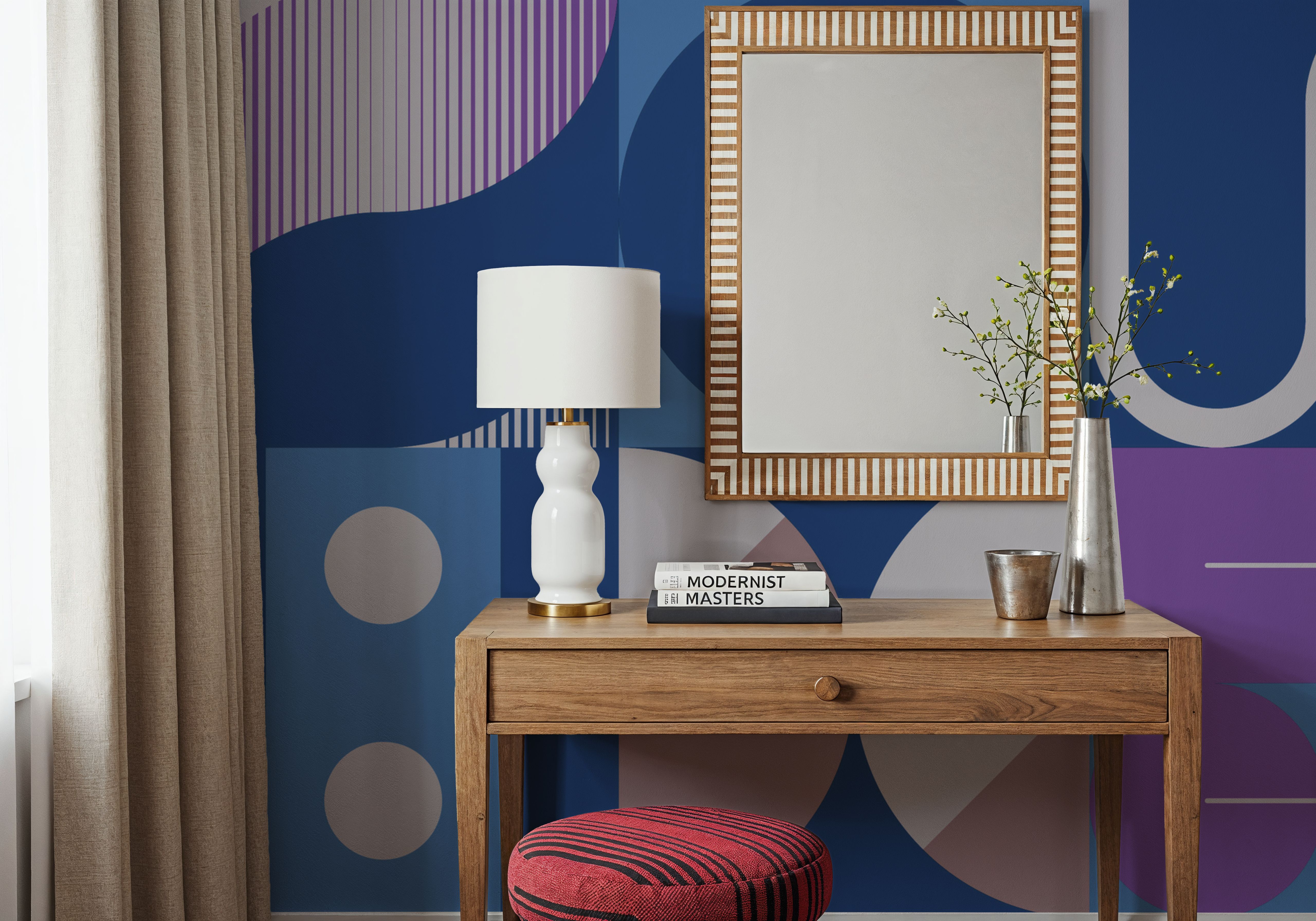 Bauhaus Geometric, Blue