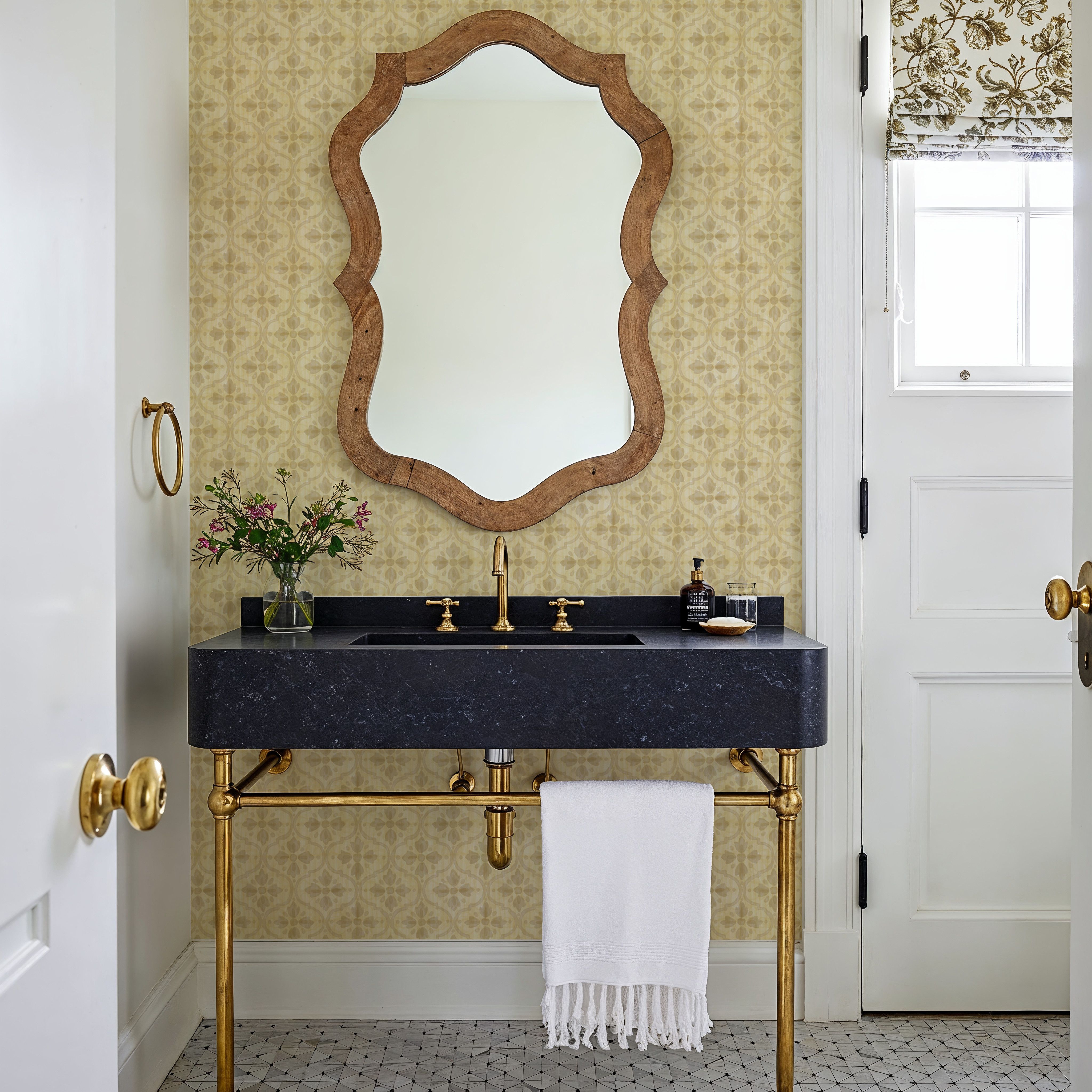 Quatrefoil Watercolor Trellis, Butter
