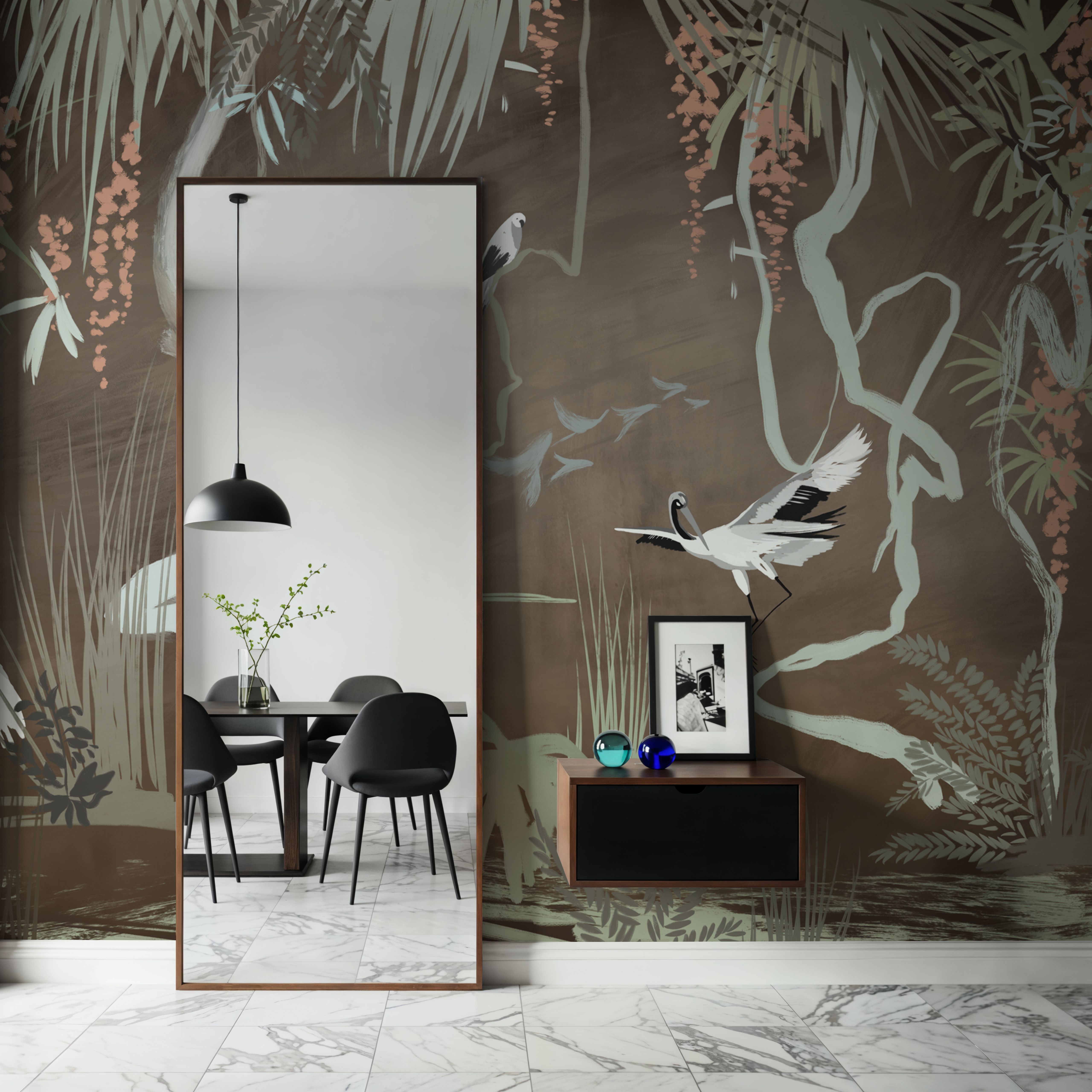 Painted Herons Scenery, Earth