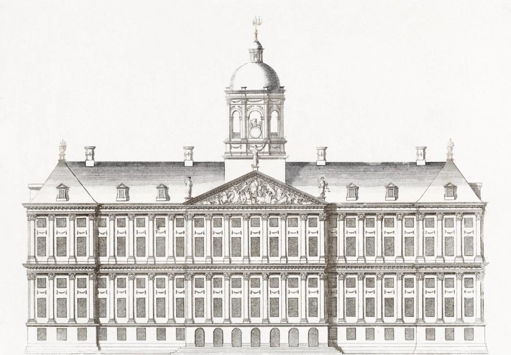 The City Hall In Amsterdam, Front