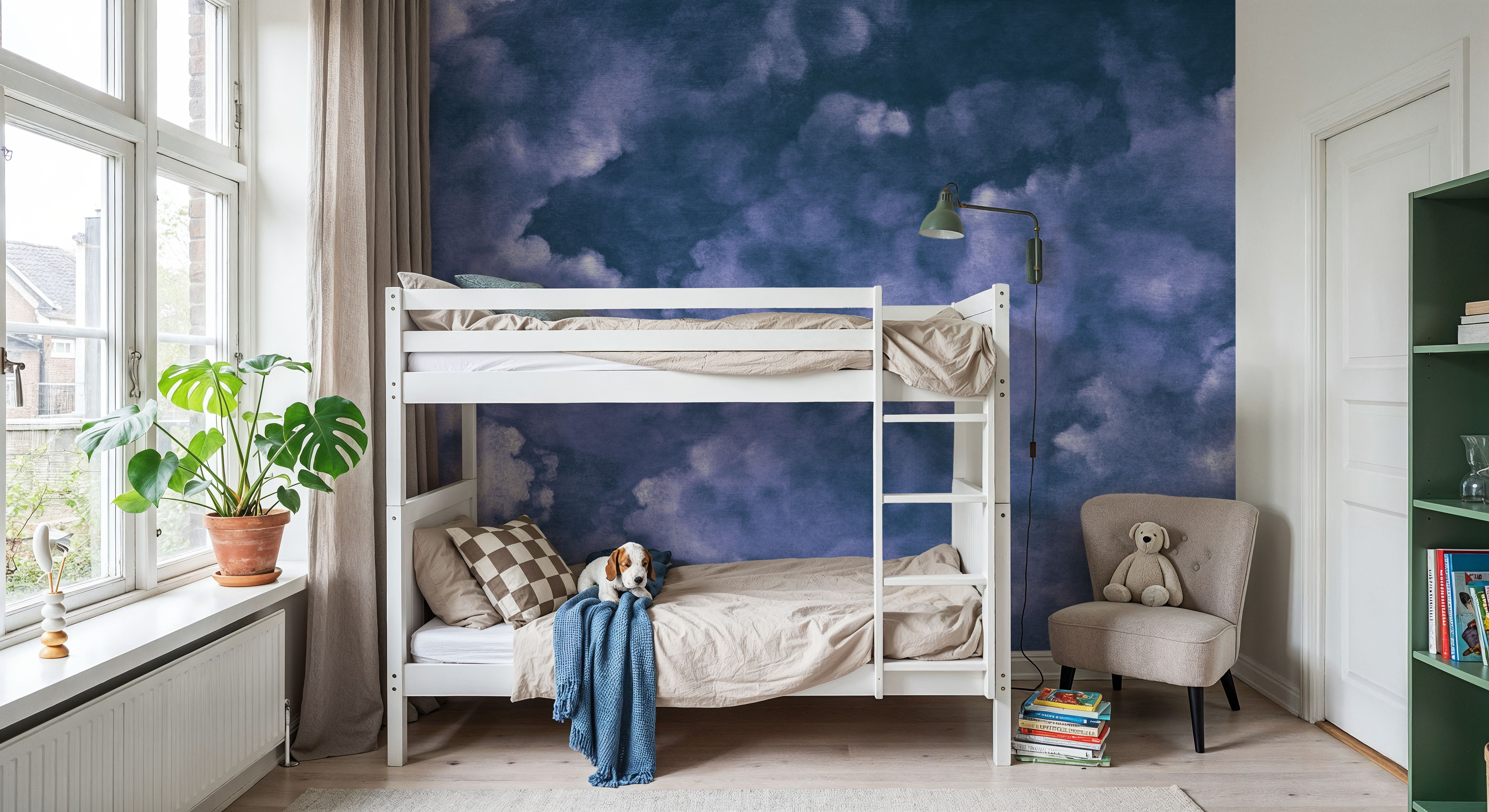 Painted Dreamy Clouds, Purple