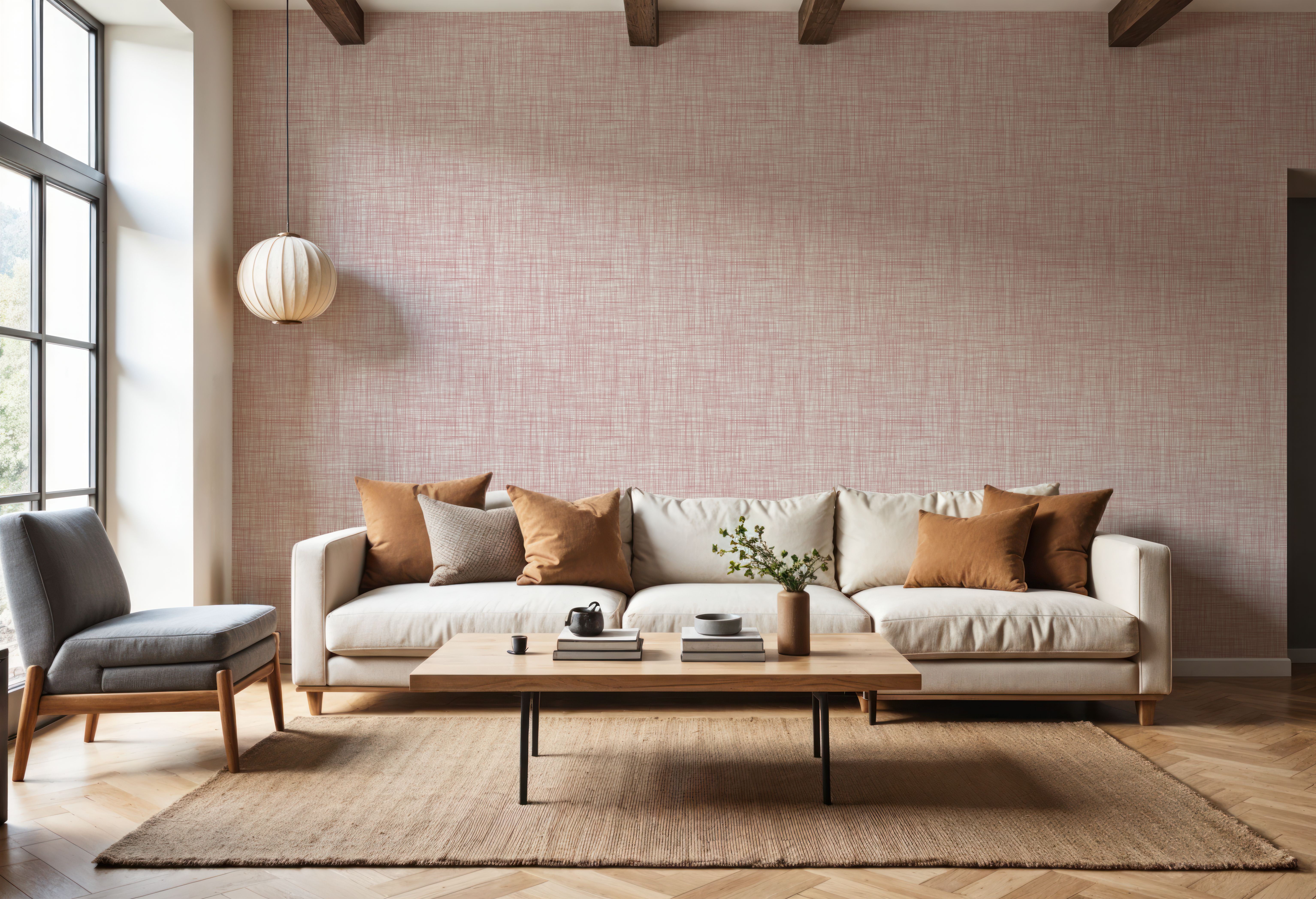 Mottled Linen Effect, Blush Pink
