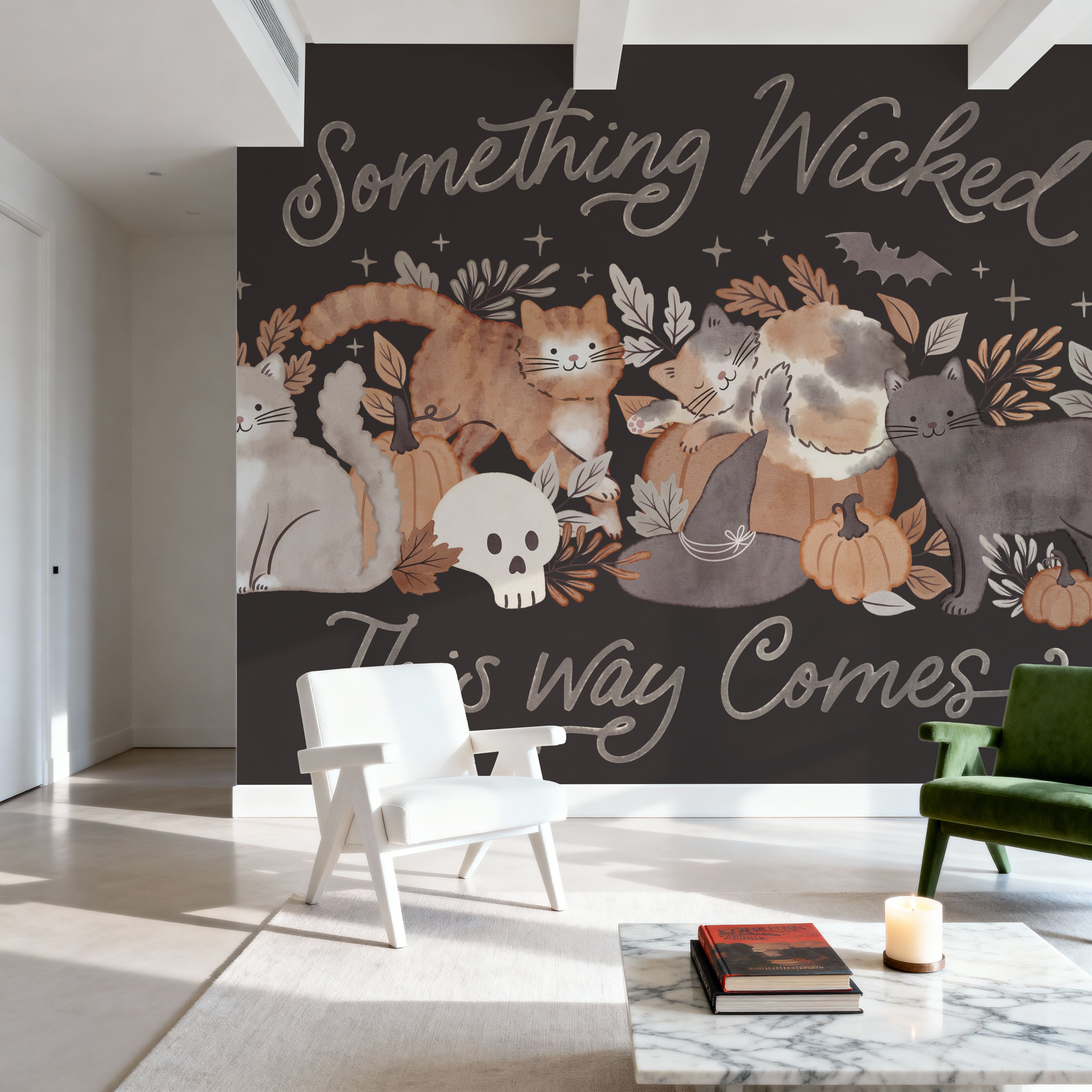 Pumpkins and Paws I Dark