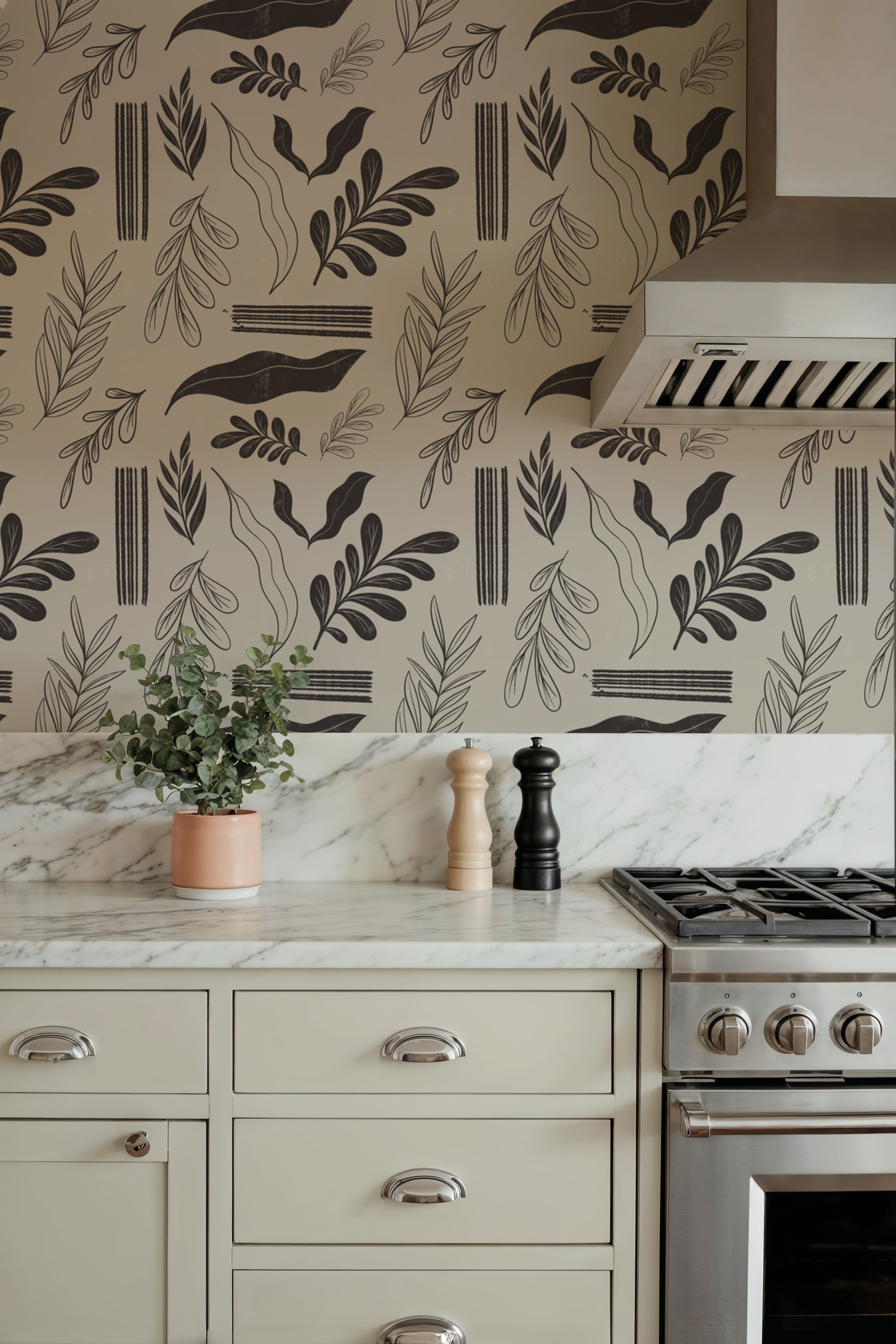 Autumn Leaves Dark Gray