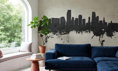 Miami Florida Skyline Concrete