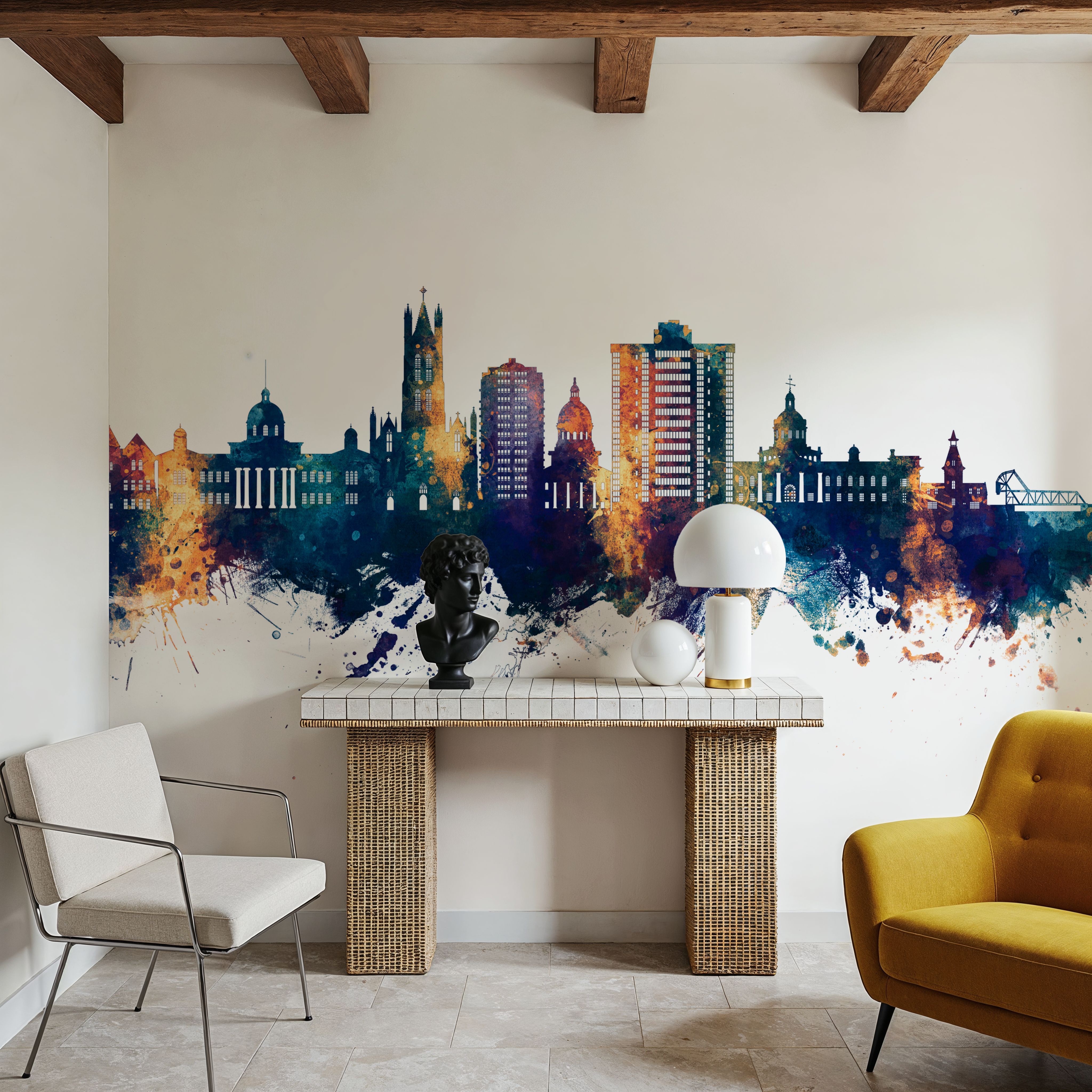 Kingston Canada Skyline Blue & Bronze