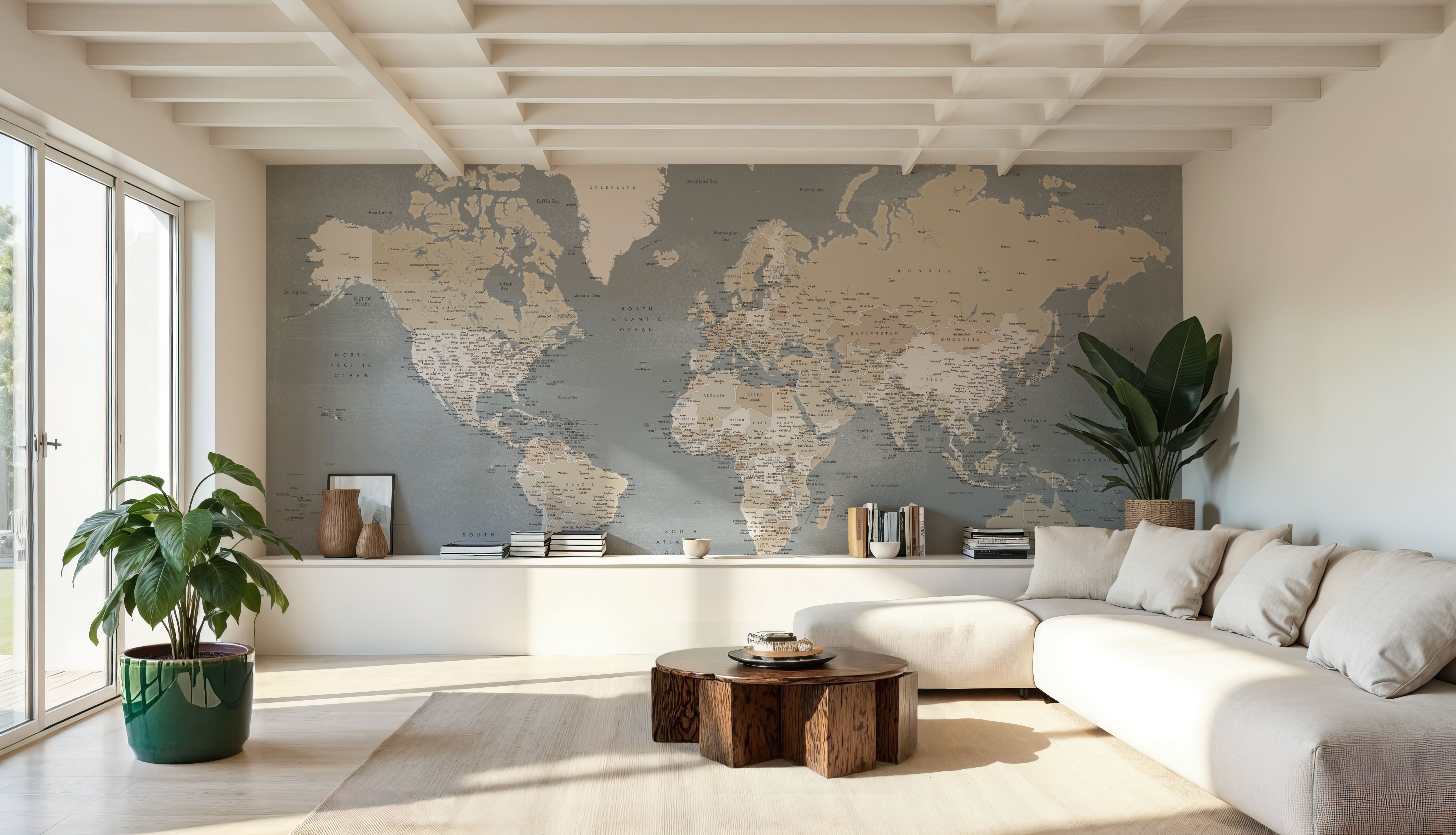 World Map Cities - Landers