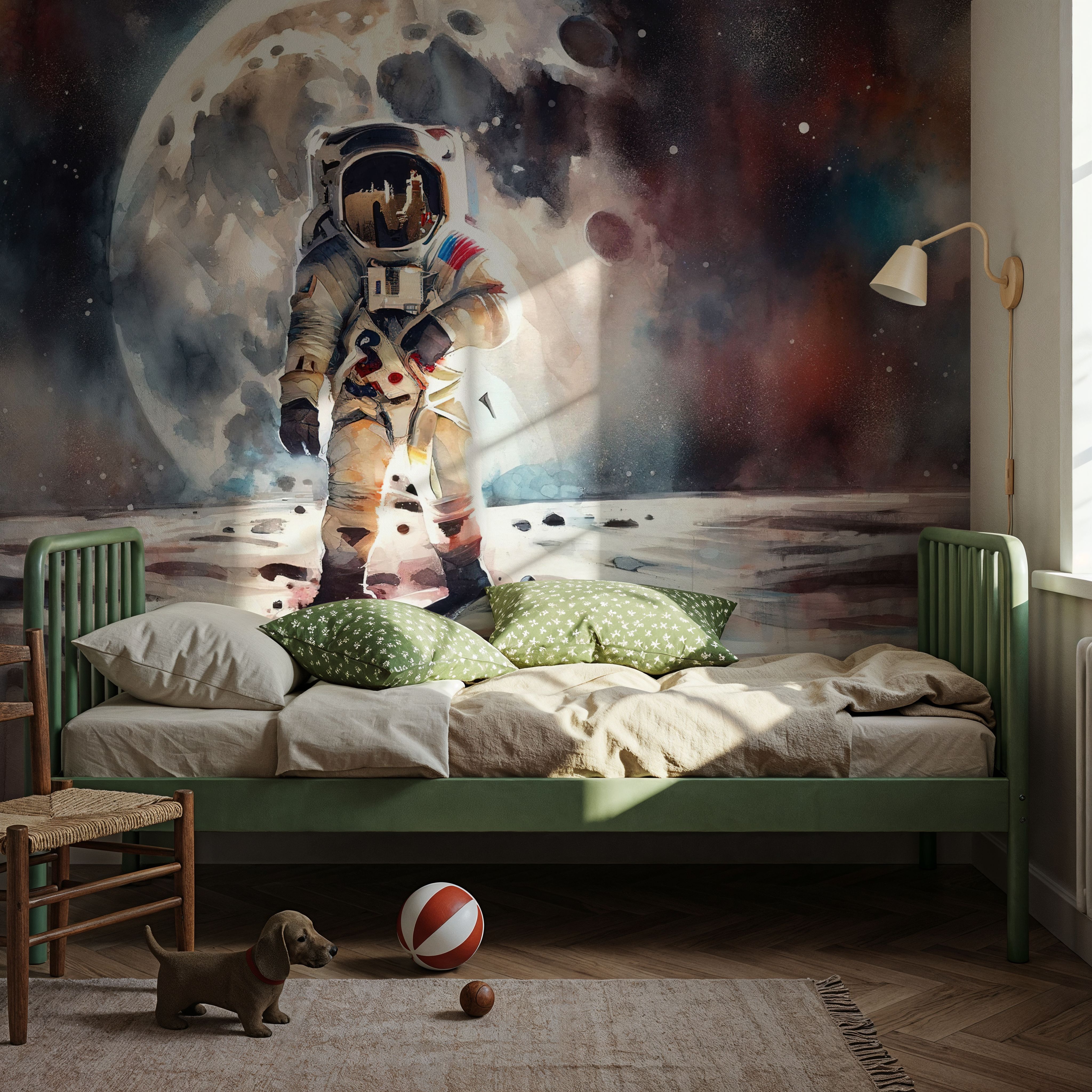 One Giant Leap in Watercolor