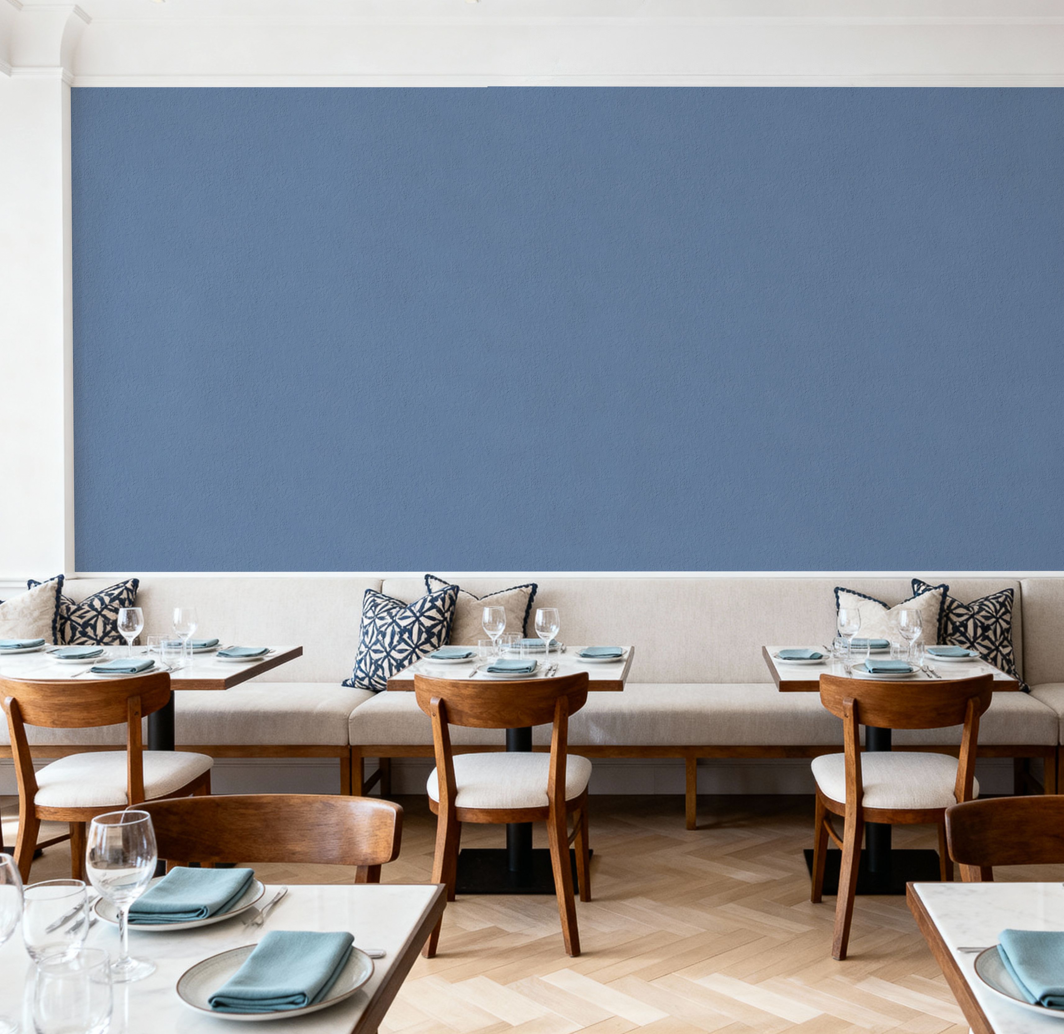 Faux Sand Stucco Finish, Periwinkle