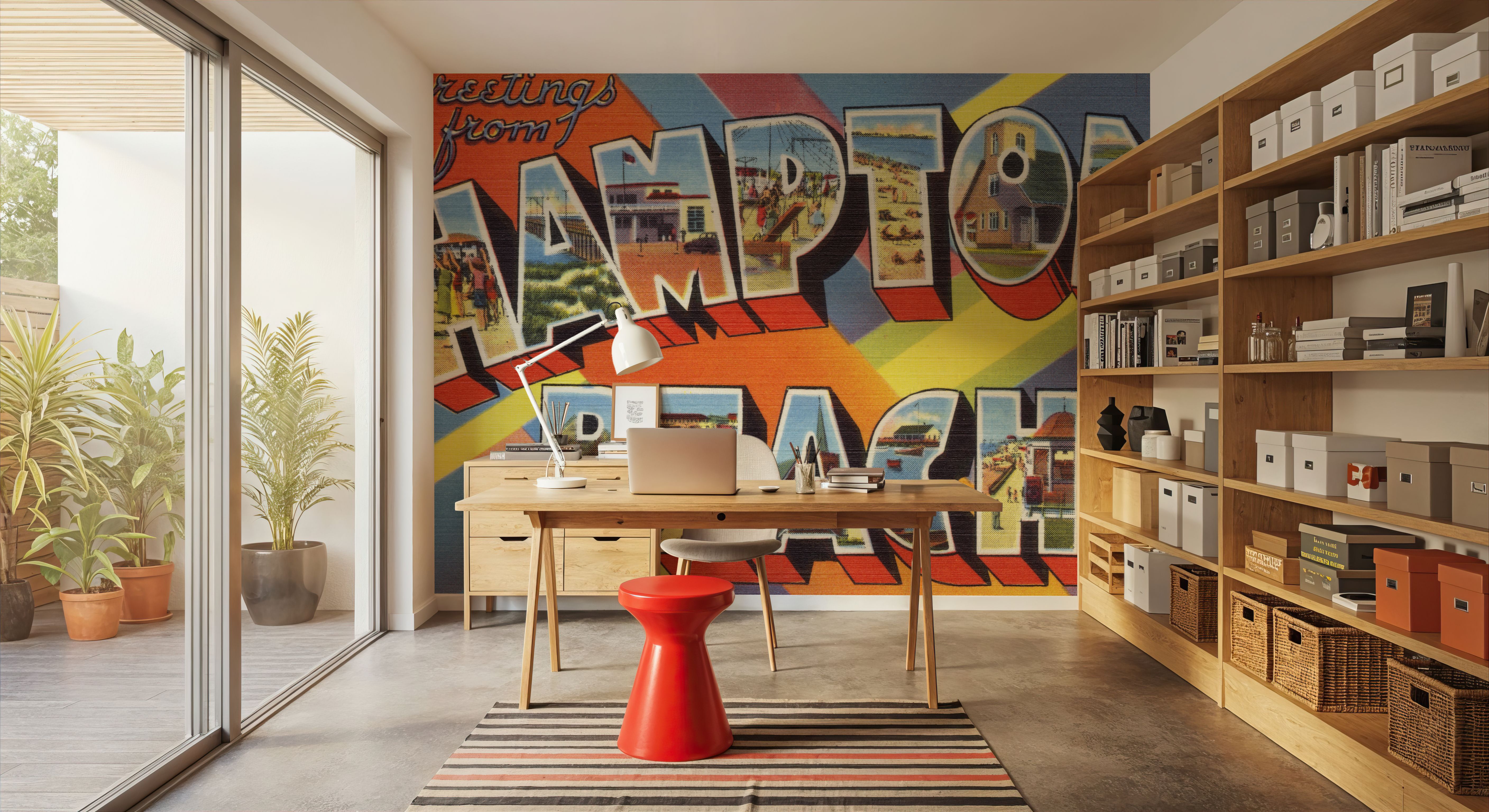 Greetings from Hampton Beach - Screenprint Postcard