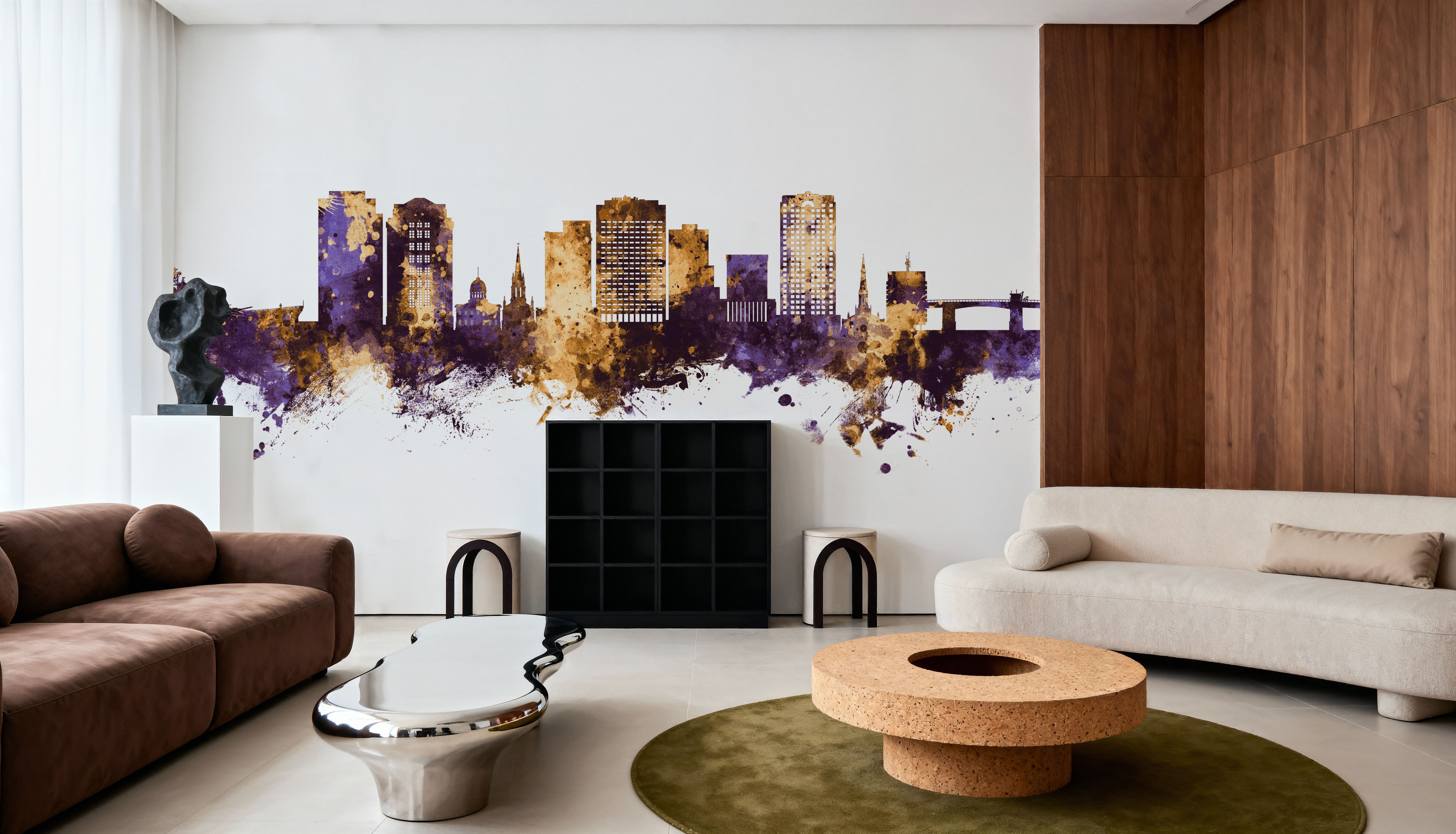 Norfolk Virginia Skyline Purple & Gold