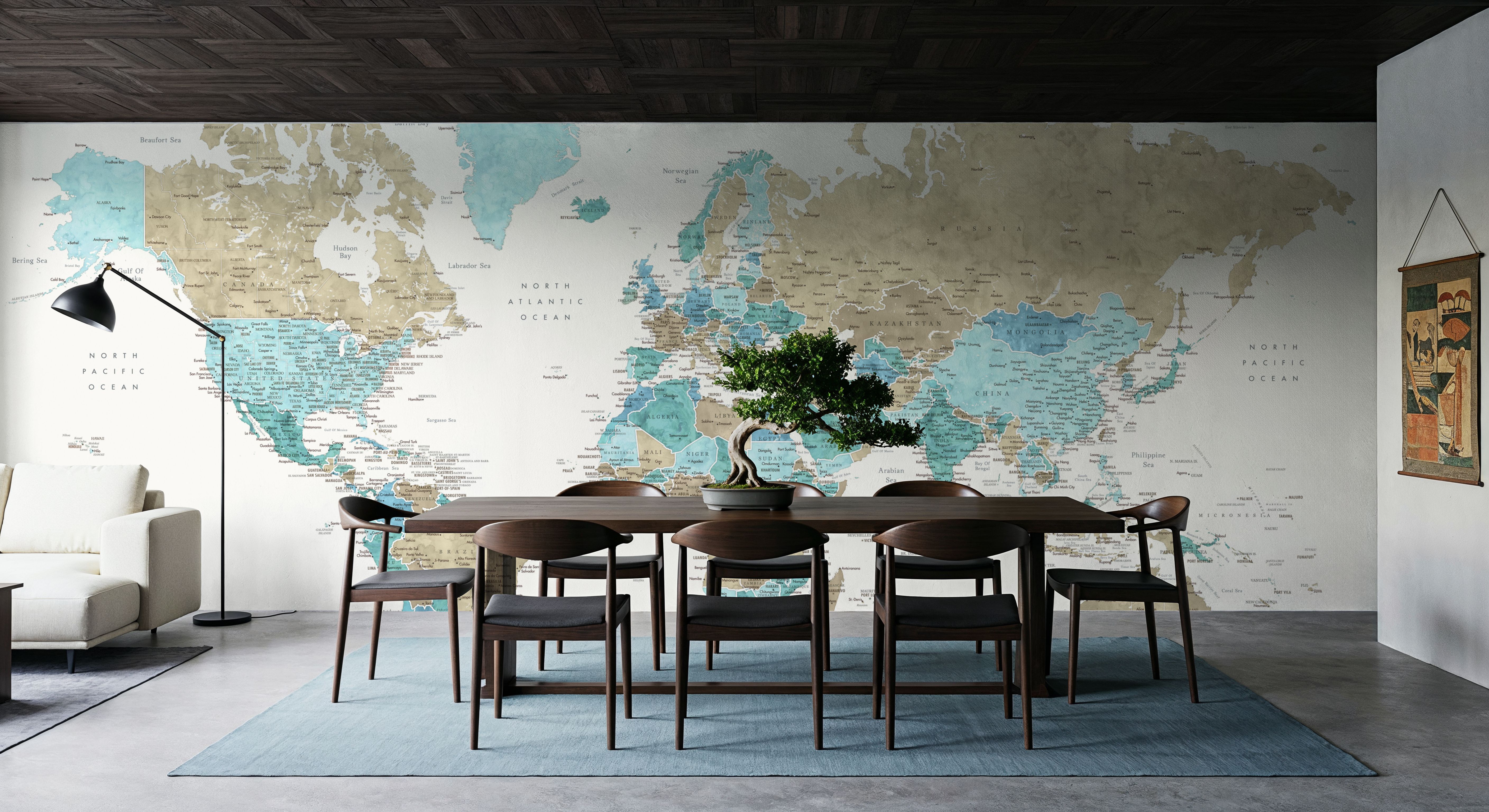 World Map Cities - Phillipa, Wallpaper