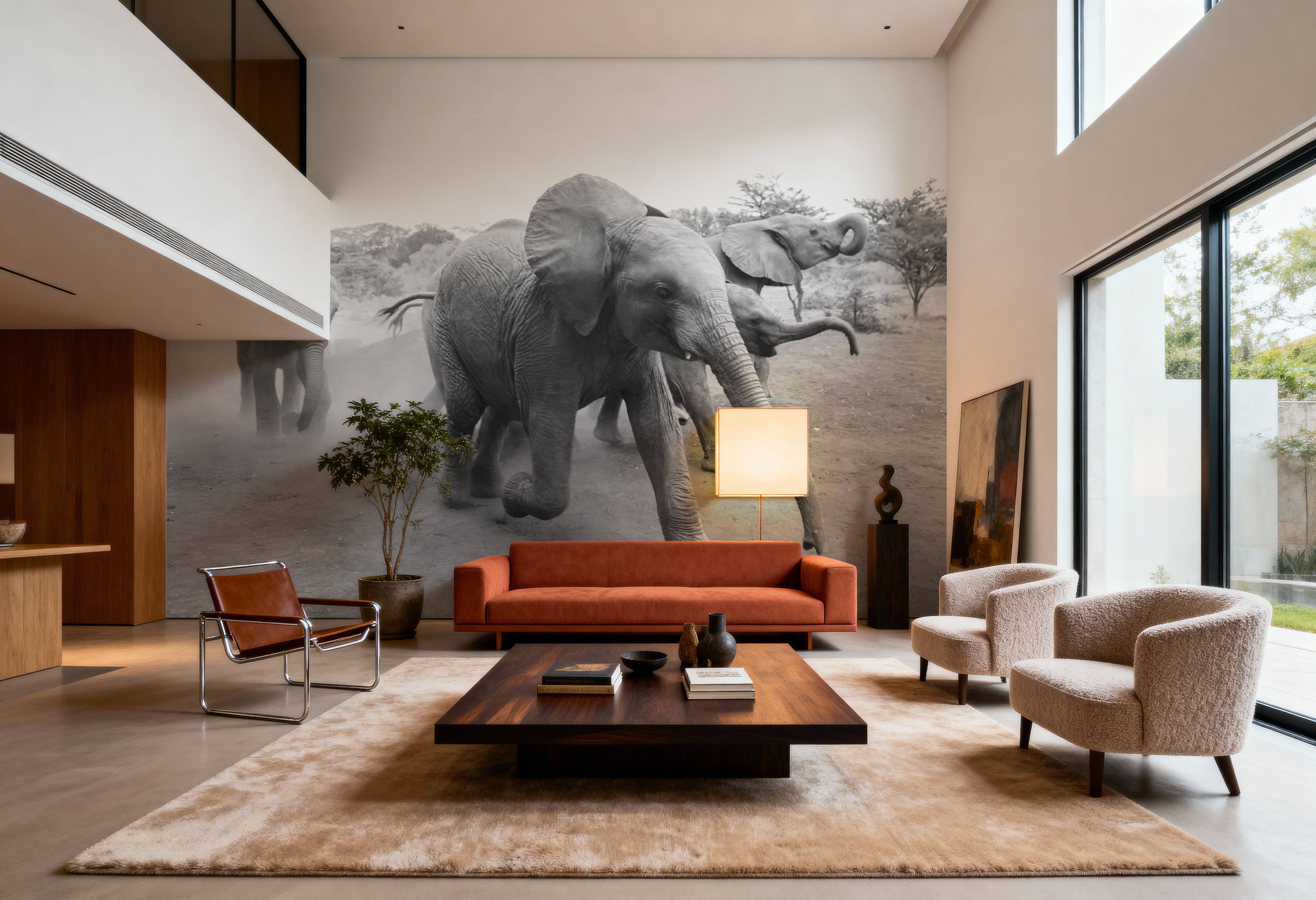 Elephant Race BW
