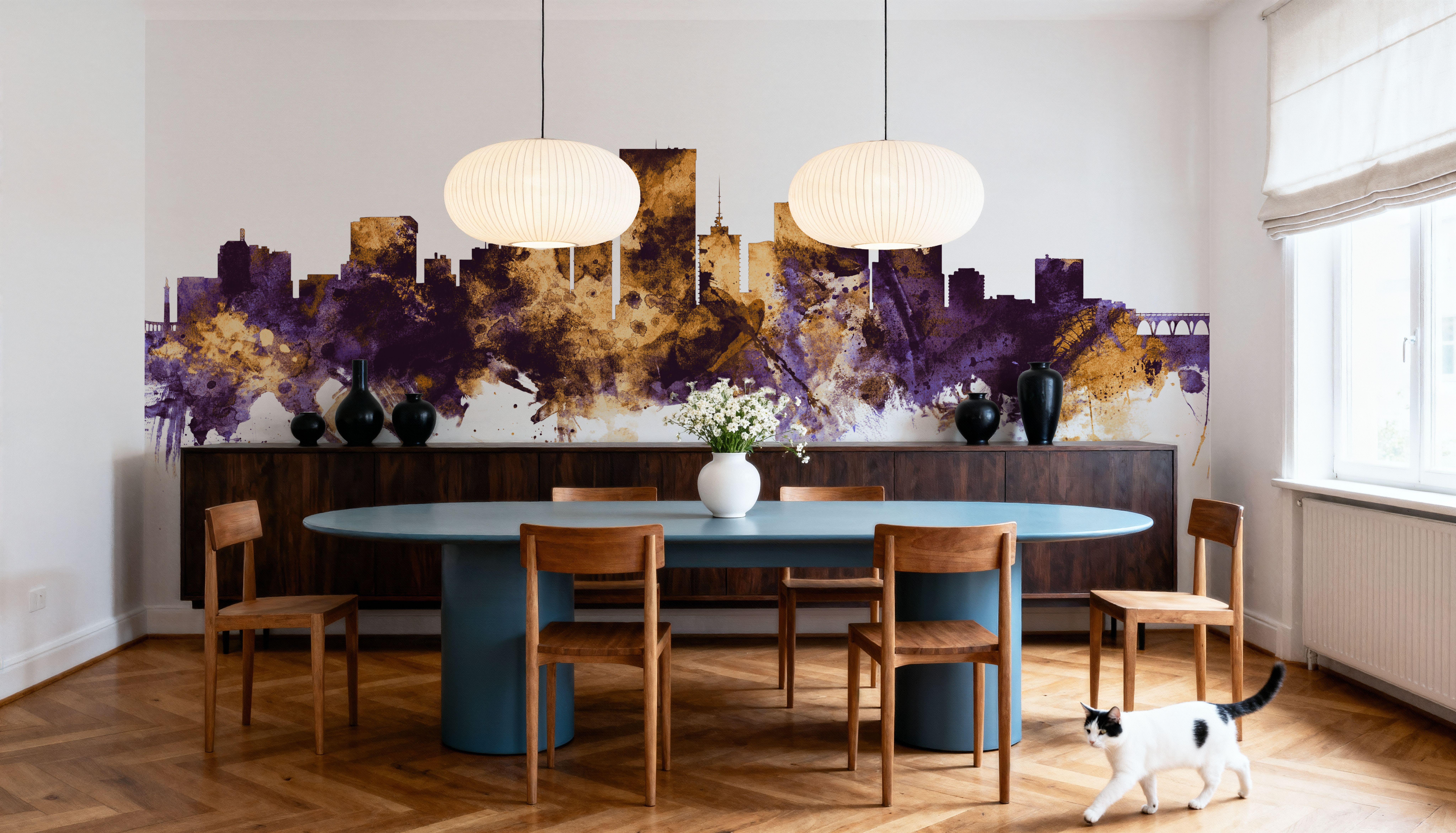 Richmond Virginia Skyline Purple & Gold