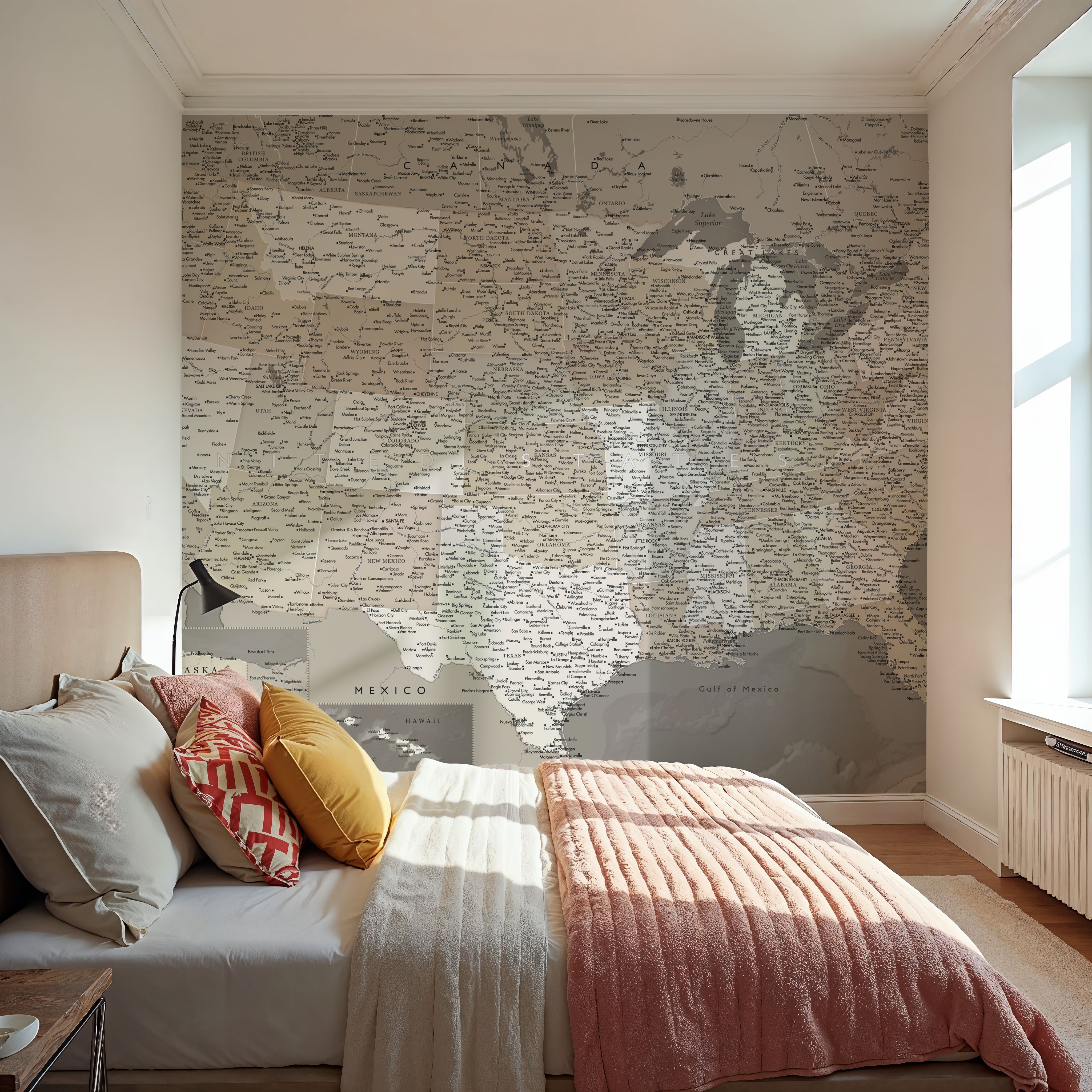 US Map Detailed - Davey