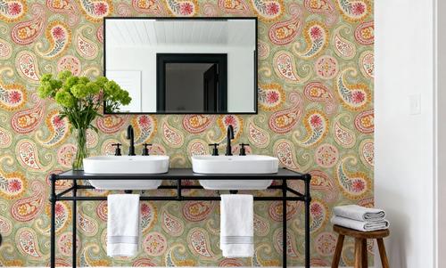Harvest Paisley Swamp Green