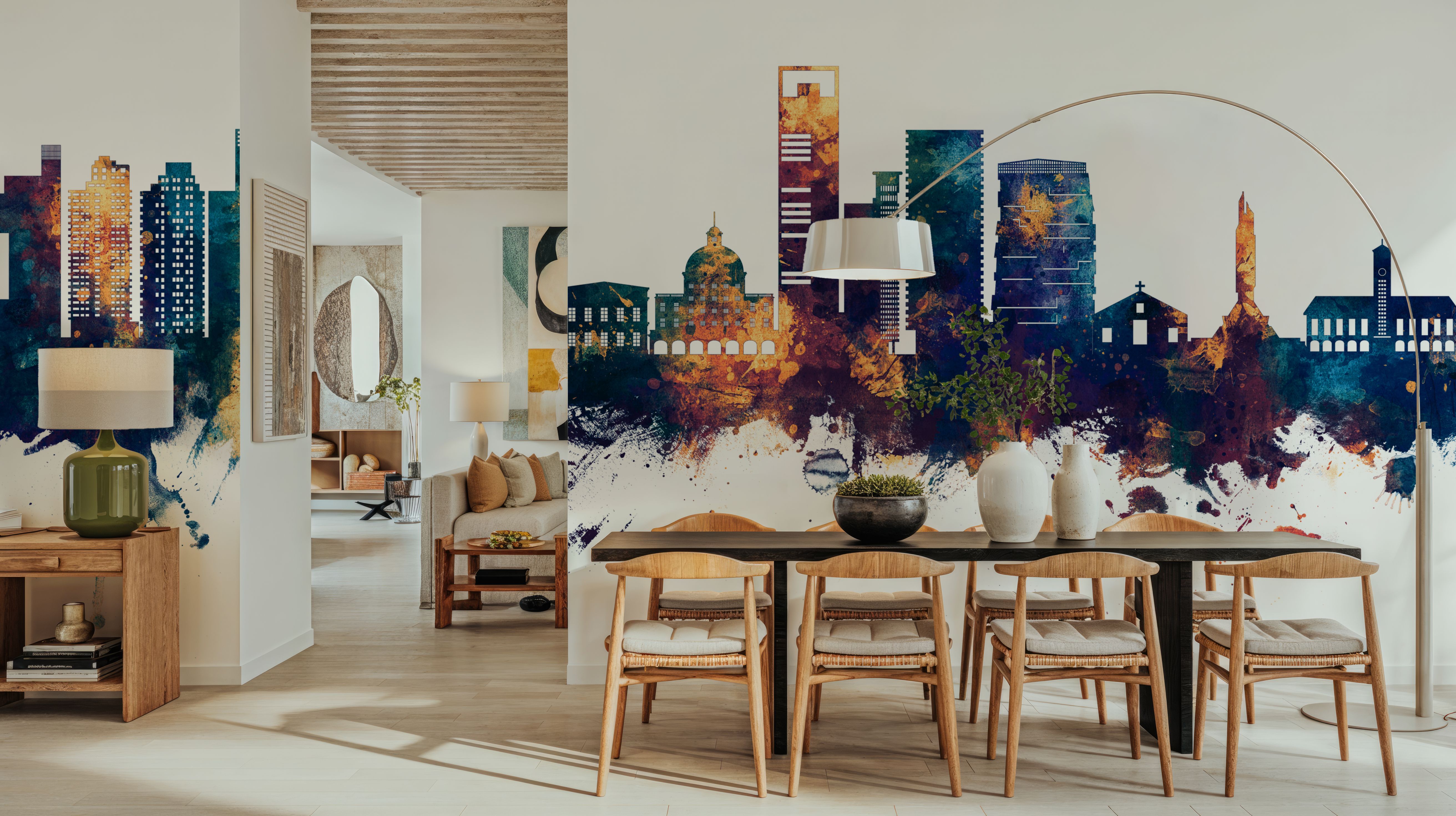 Luanda Skyline Blue & Bronze