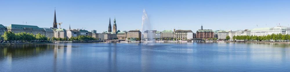 Urban Fountain Reflection