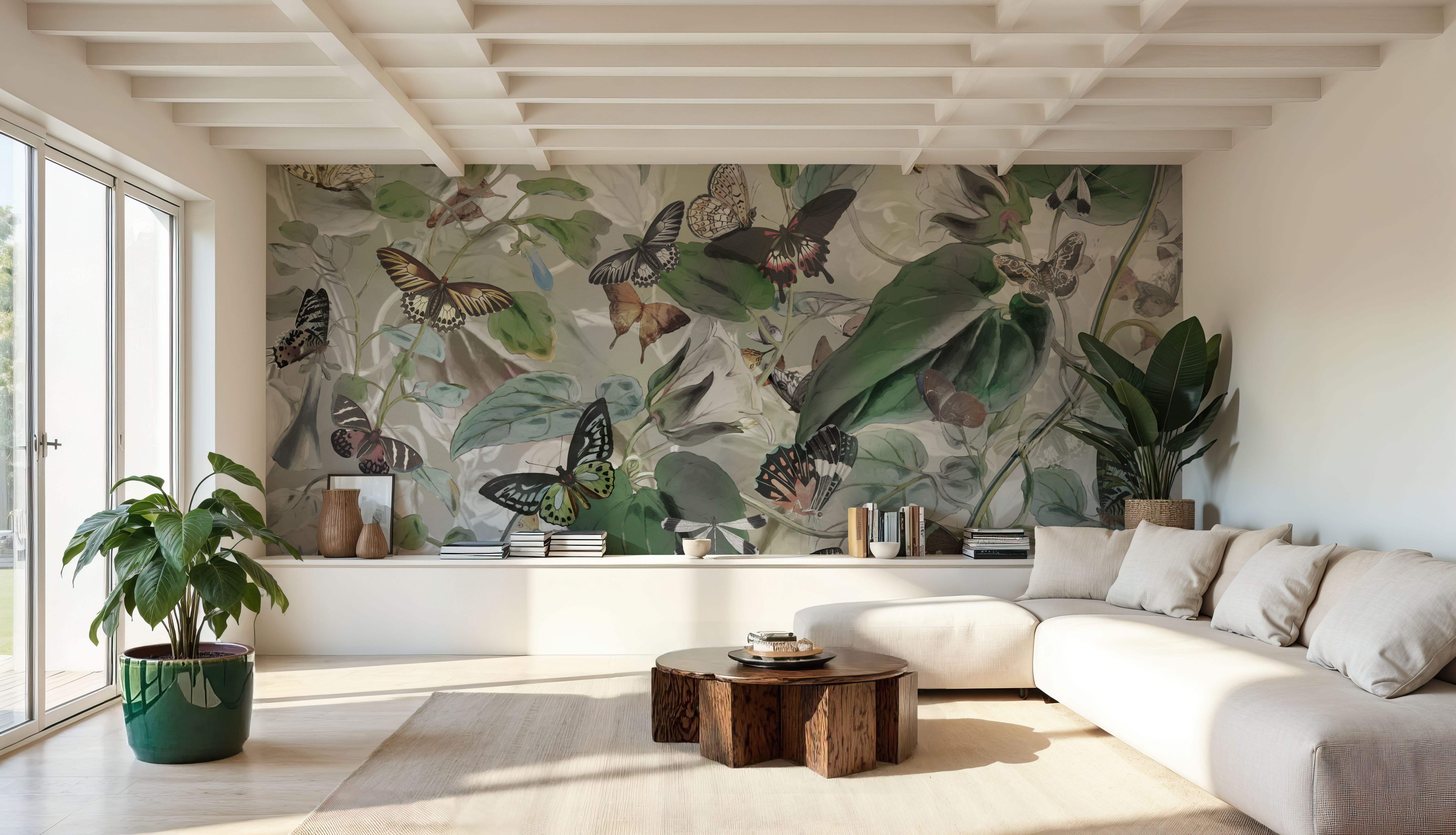 Butterfly Paradise Dark Green