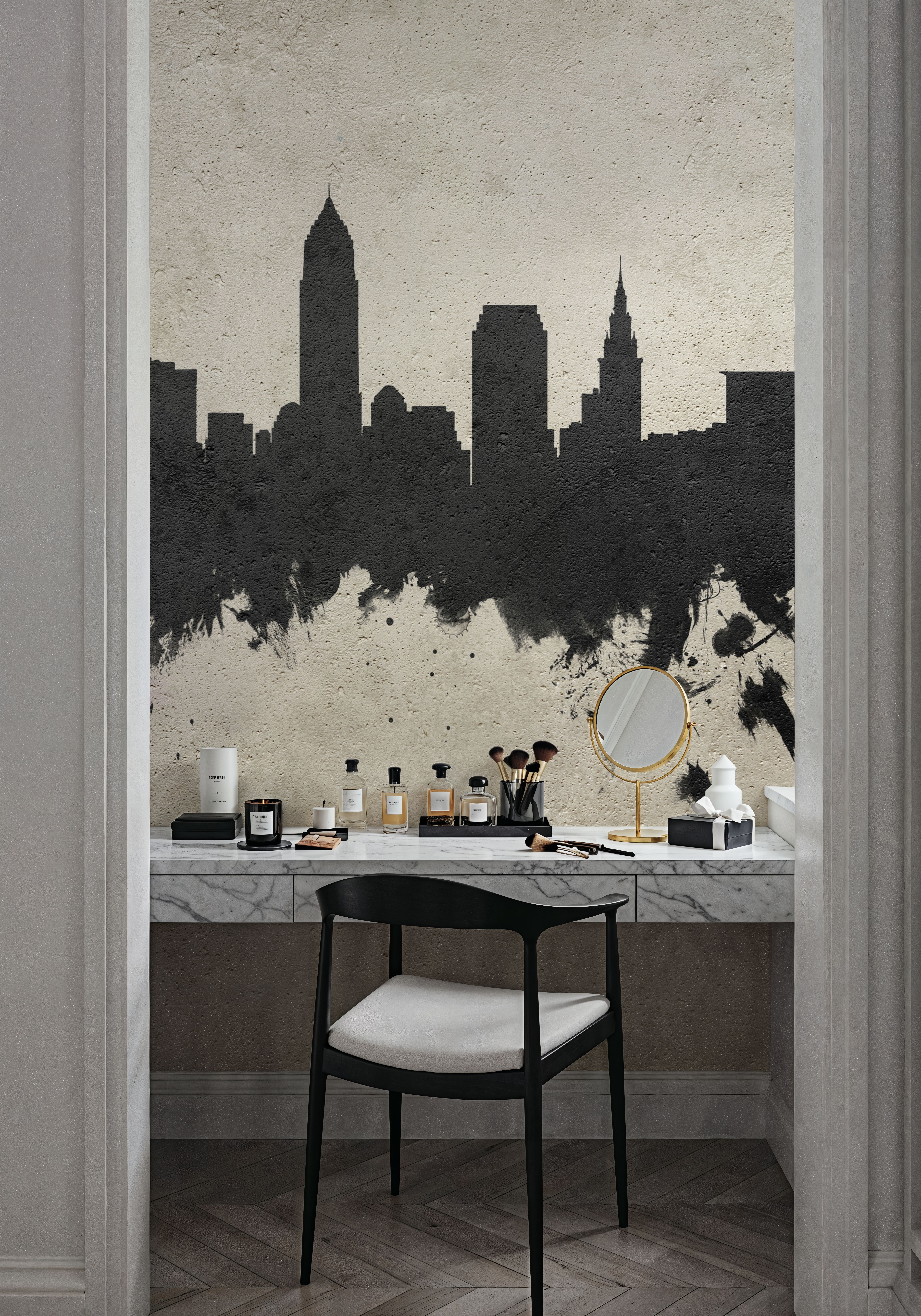 Cleveland Ohio Skyline Concrete