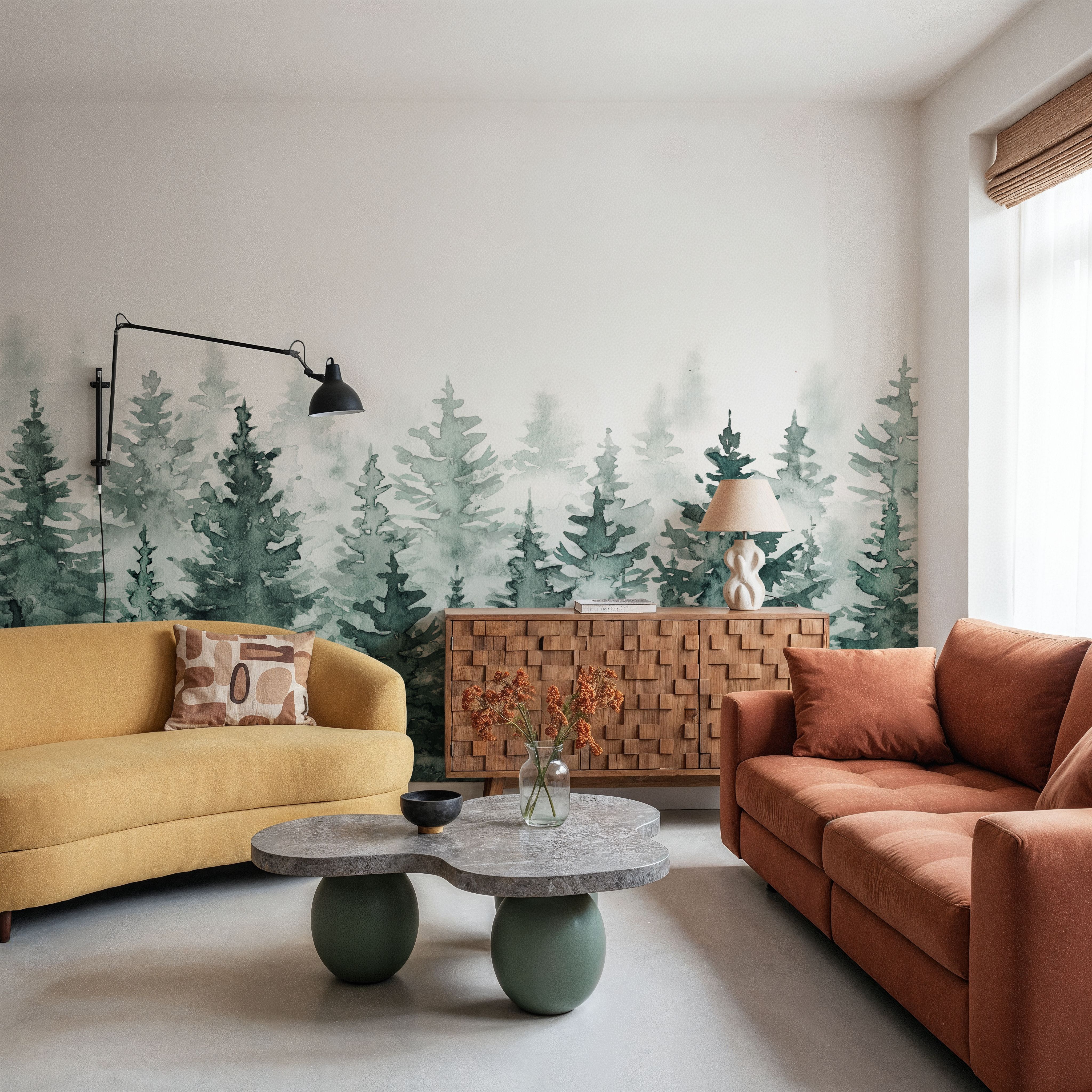 Juniper Treetops, Watercolor